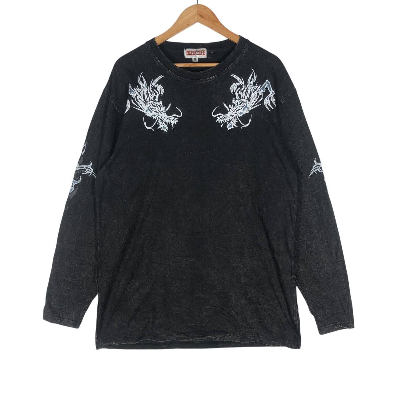 Japanese Brand × Vintage Vintage Crosskeys Sukajan Dragon Long Sleeve T-Shirt Size US L / EU 52-54 / 3 - 1 Thumbnail