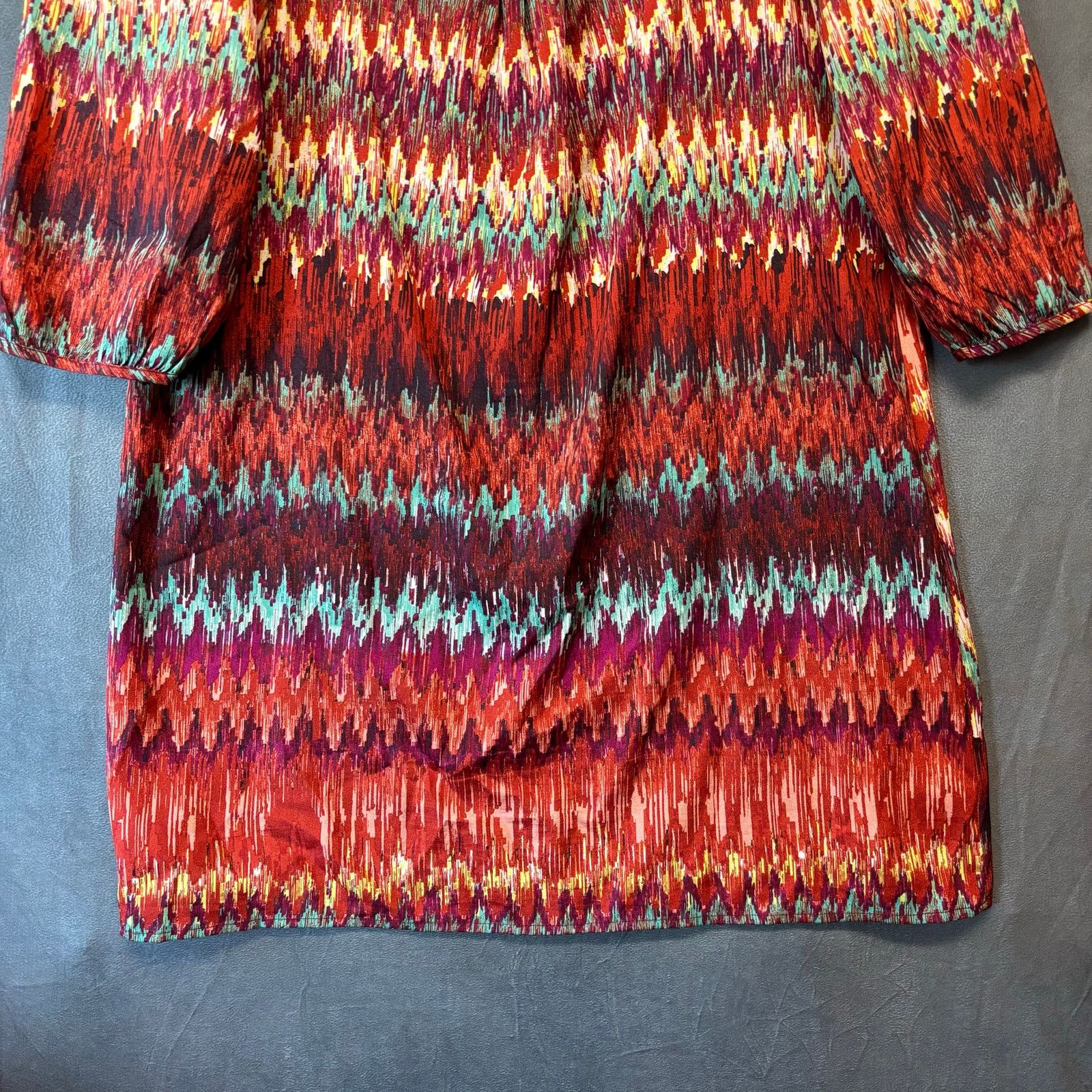 Other Lily Rose XL Multicolor Ikat Print Bow Back Dress Boho Size XL / US 12-14 / IT 48-50 - 9 Thumbnail