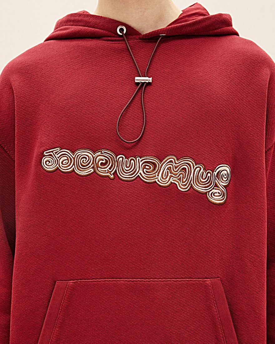 Jacquemus o1mle0625 La Sweatshirt Hoodie Spirale Print Logo in Red Size US S / EU 44-46 / 1 - 6 Thumbnail