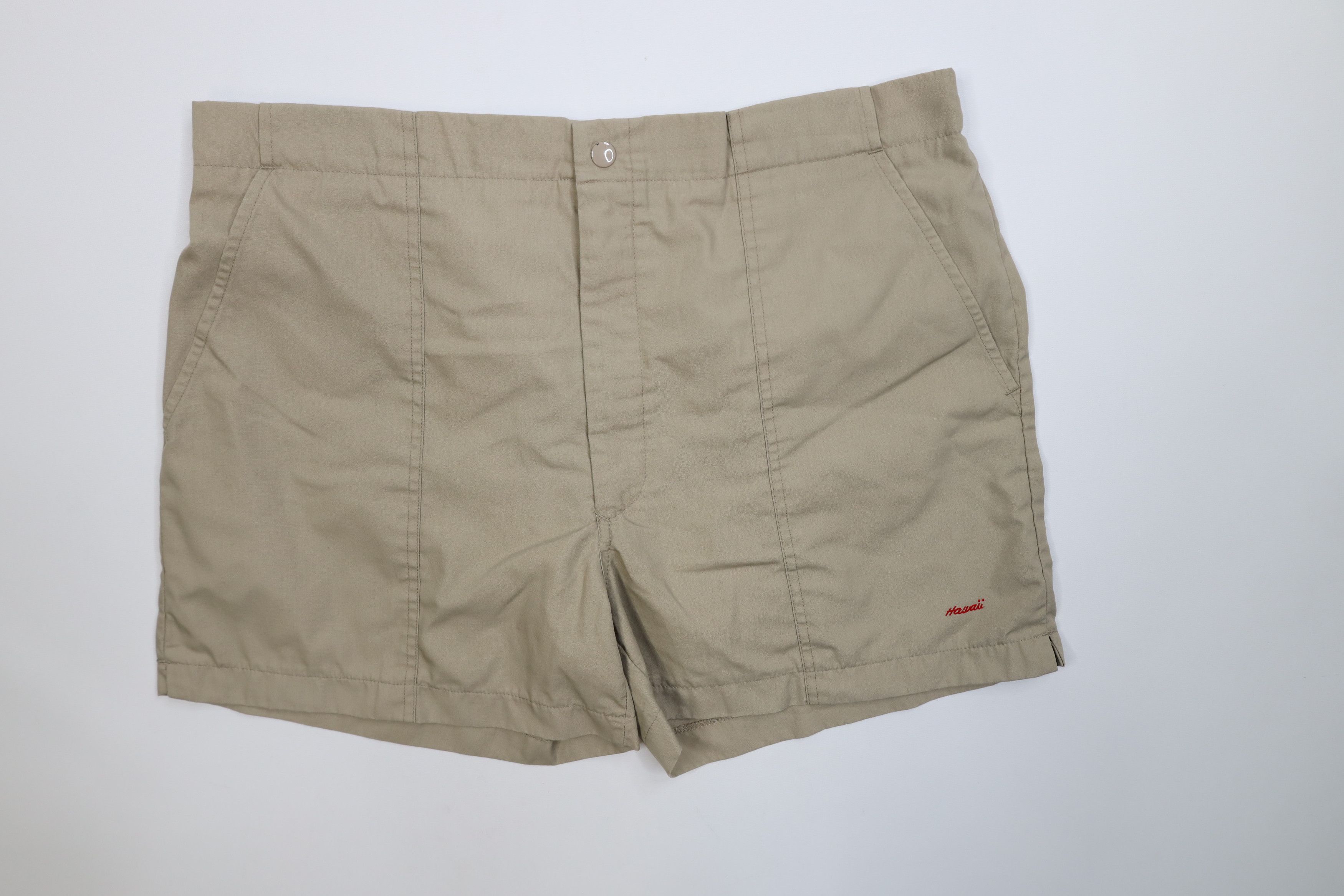 Vintage Vintage 70s 80s Streetwear Hawaii Above Knee Shorts Khaki Size US 40 / EU 56 - 1 Thumbnail
