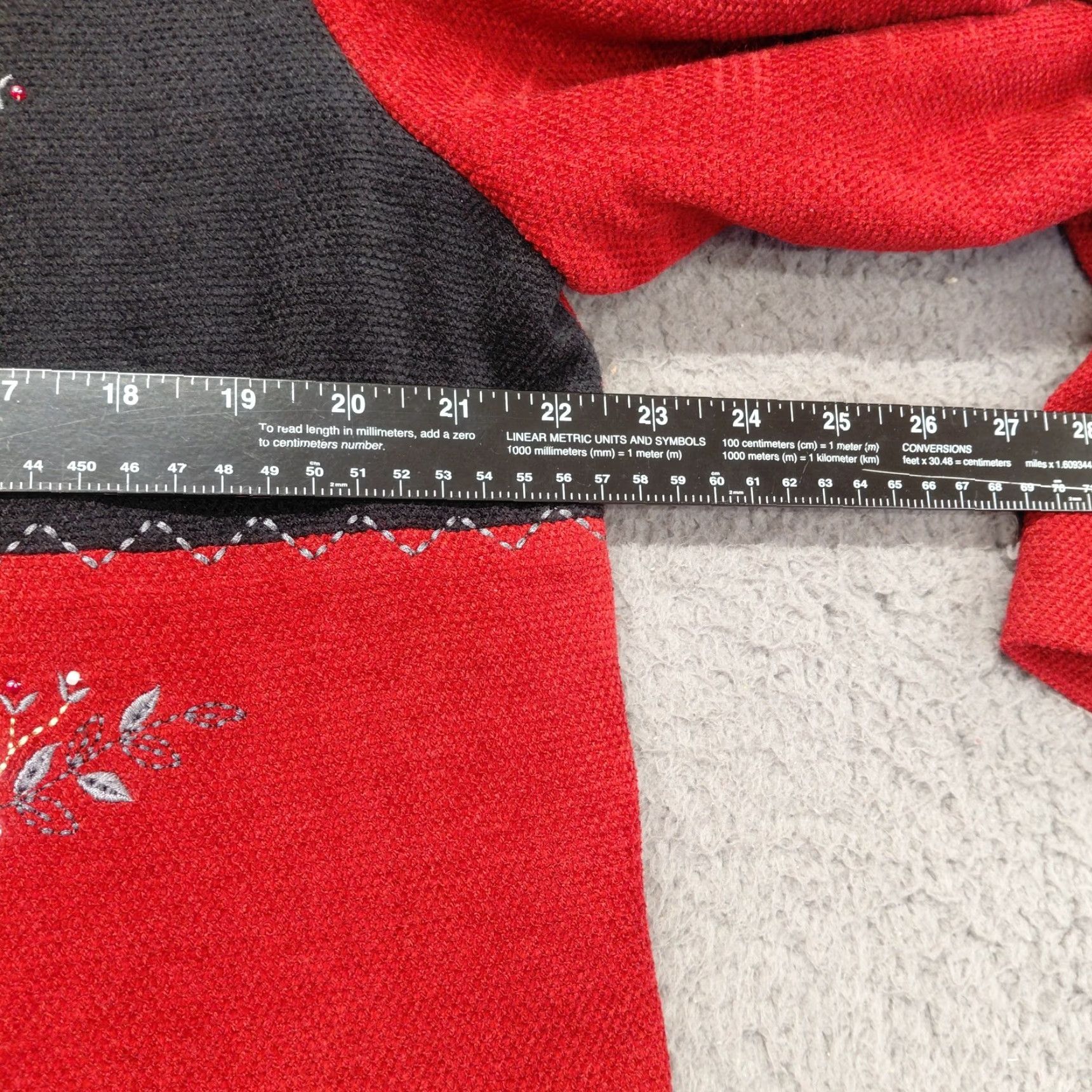 Vintage VINTAGE Alfred Dunner Jacket Womens 16 Red Beaded Embroidered Floral Button Blazer Jacket Coat Blazer Size XXL / US 16-18 / IT 52-54 - 7 Thumbnail