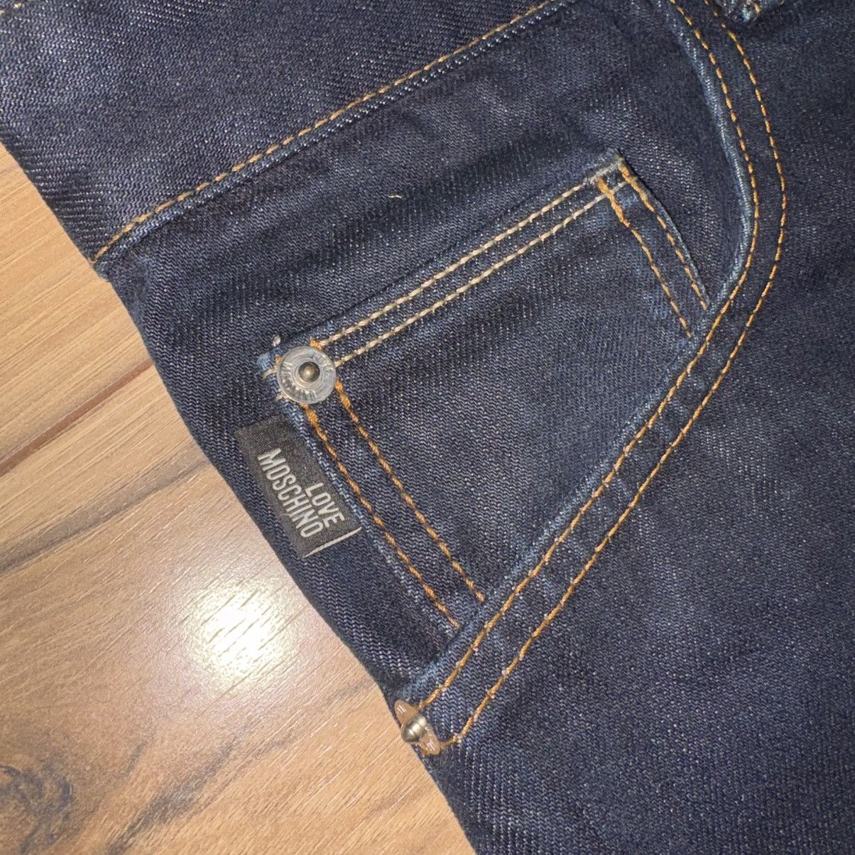 Moschino Love Moschino Selvedge Men’s Dark Blue Slim Fit Denim Jeans Size US 33 - 5 Thumbnail