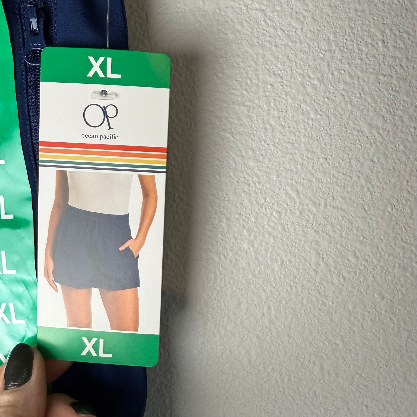 Ocean Pacific NWT OP Ocean Pacific Shorts, Navy Blue, Sz XL Size 34" / US 12 / IT 48 - 6 Thumbnail