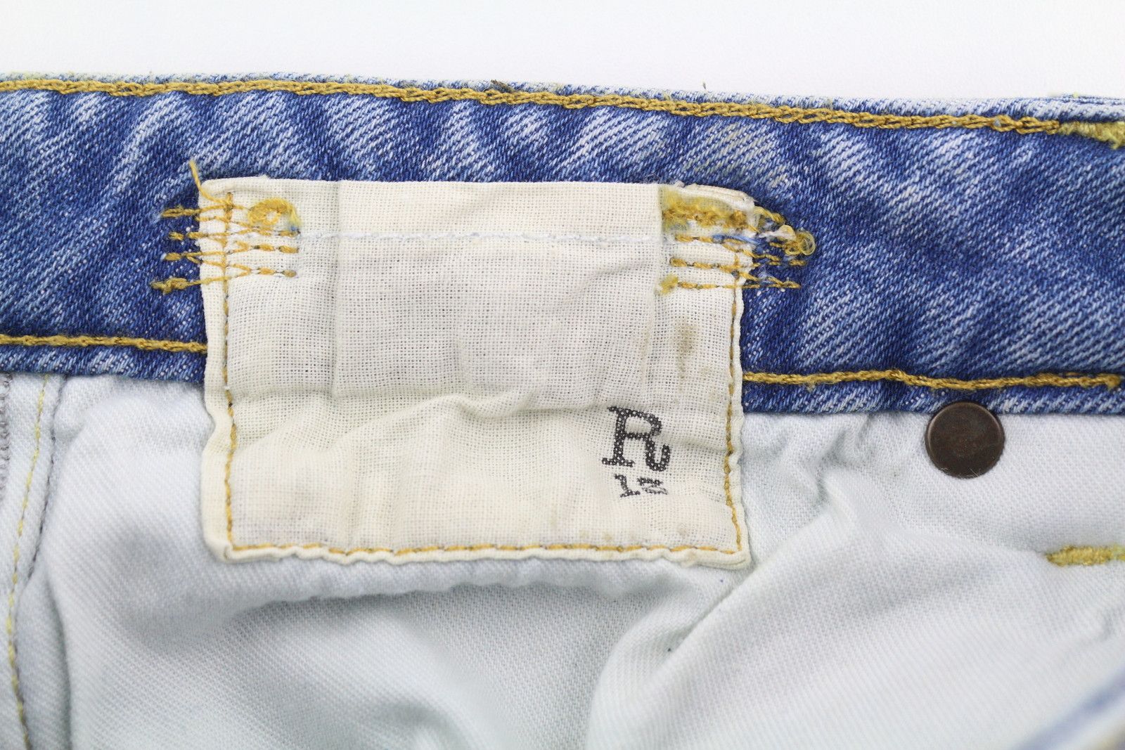 R13 KICK 27 Jasper Stretch Washed Ankle Length Jeans 84420 Size 27" / US 4 / IT 40 - 12 Thumbnail
