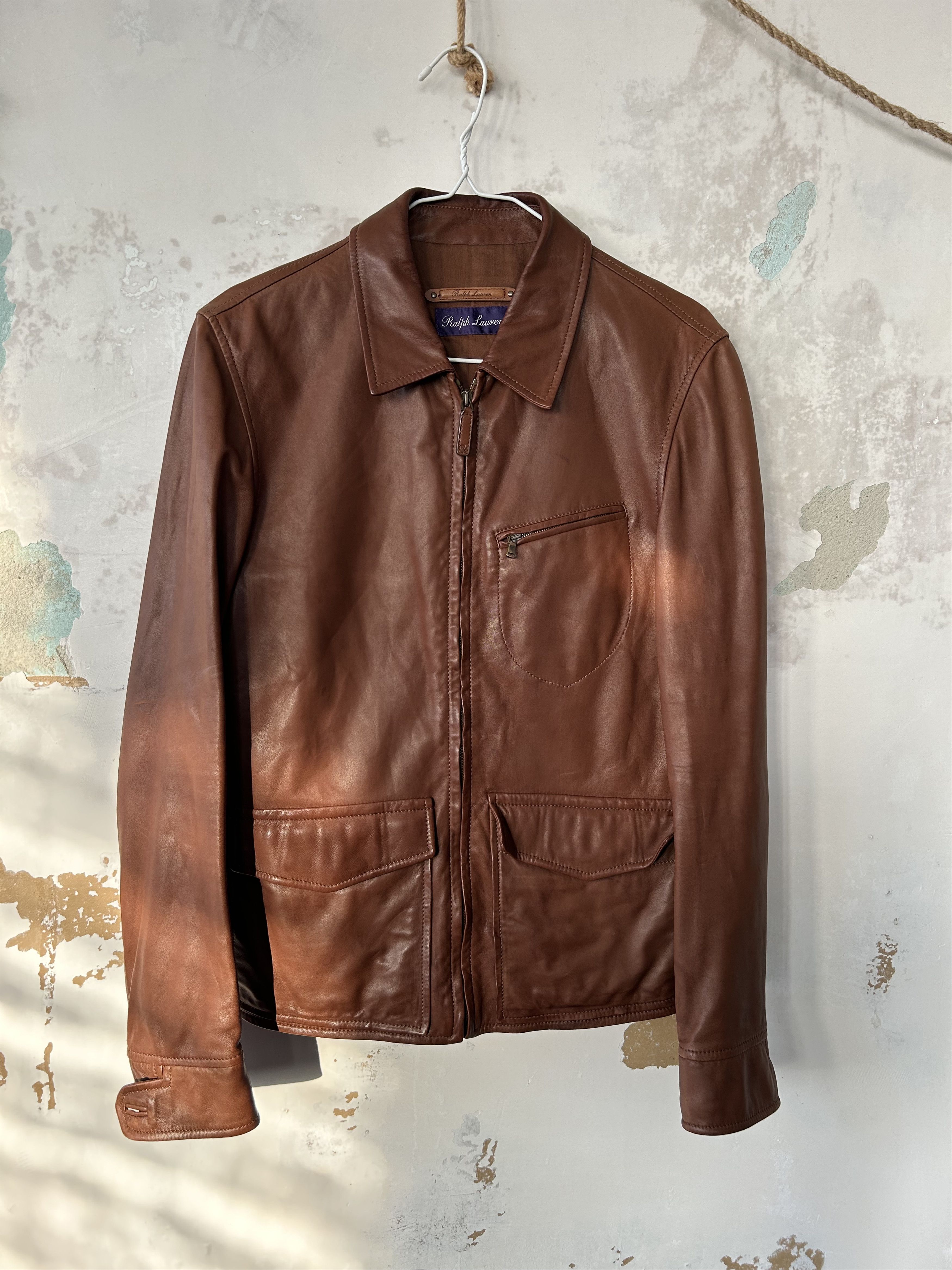 Ralph Lauren Purple Label Ralph Lauren Purple Label Mens Leather Jacket Size US S / EU 44-46 / 1 - 1 Thumbnail