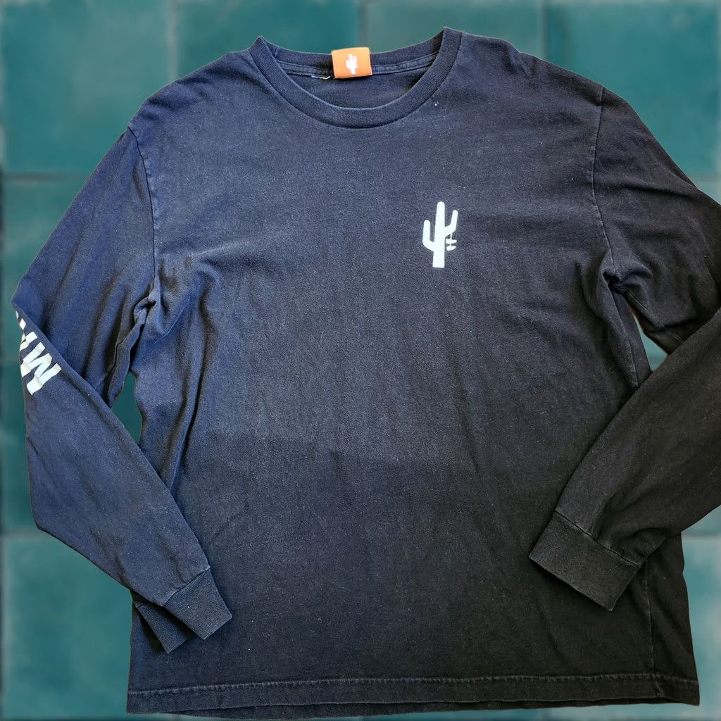 Vintage Manor Phoenix Cactus Mens Black Long Sleeve Shirt - XL Size US XL / EU 56 / 4 - 1 Thumbnail