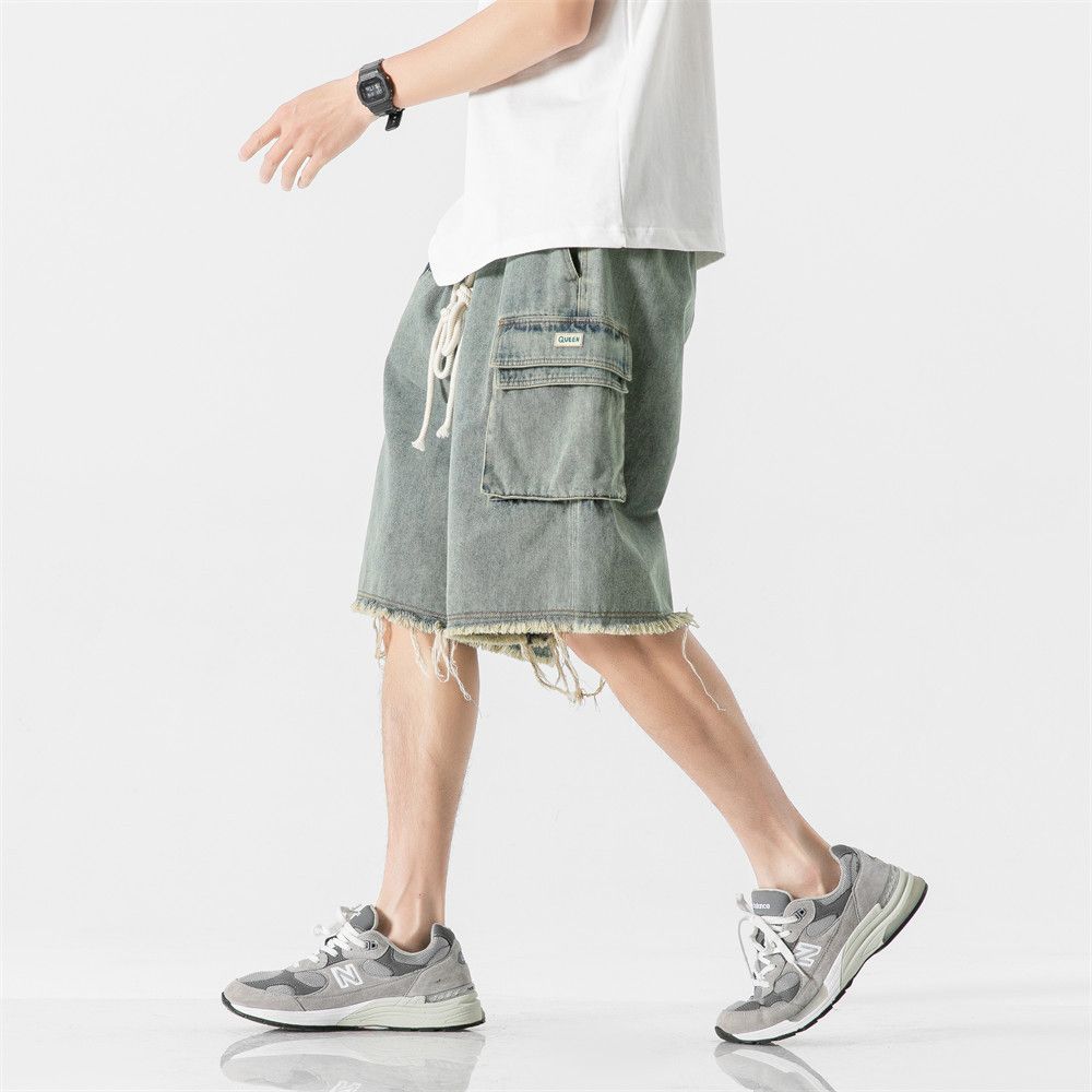 Japanese Brand × Vintage Men's casual vintage distressed washed denim shorts Size US 32 / EU 48 - 2 Thumbnail