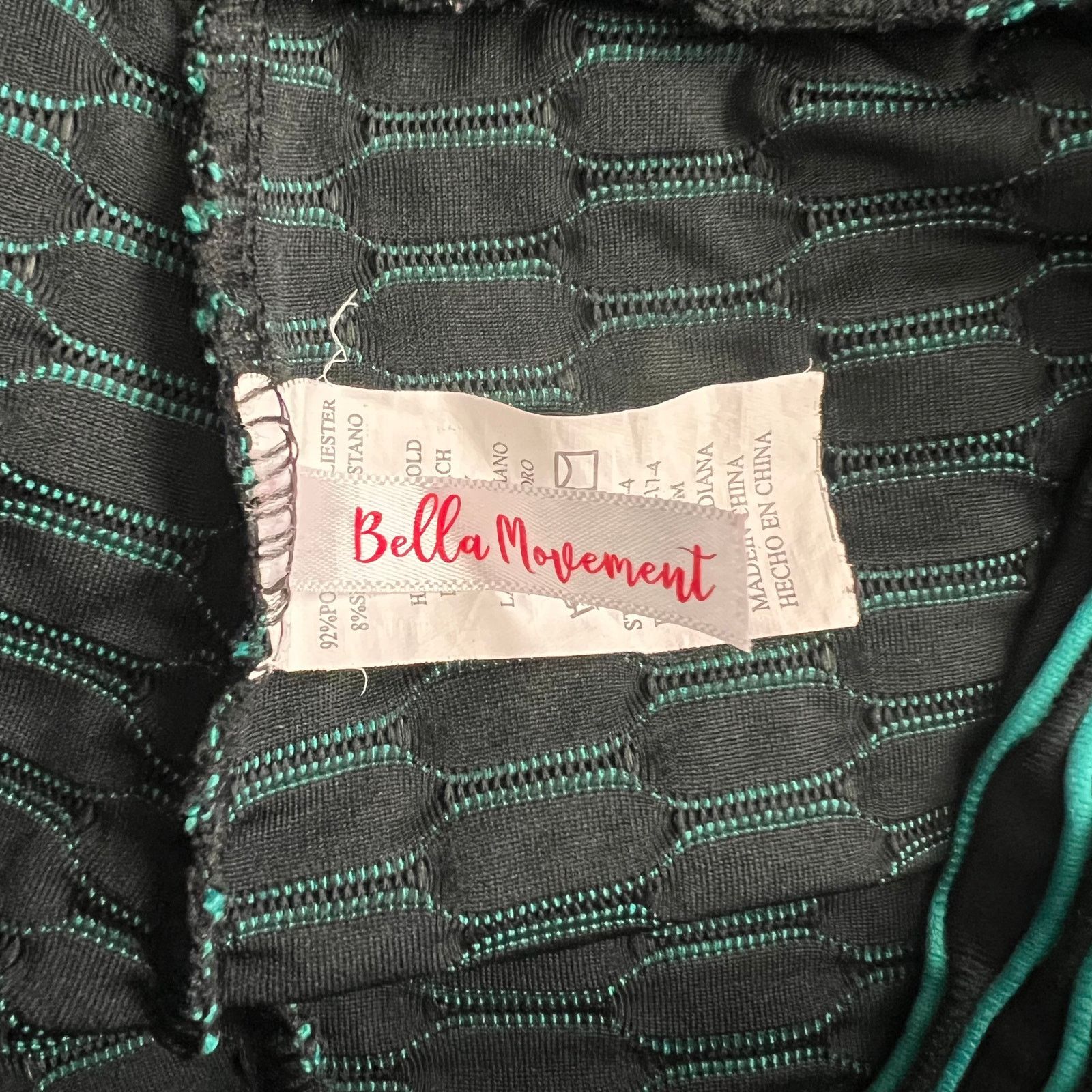 Other Bella Movement Green Striped Biker Shorts, S Size 26" / US 2 / IT 38 - 3 Thumbnail