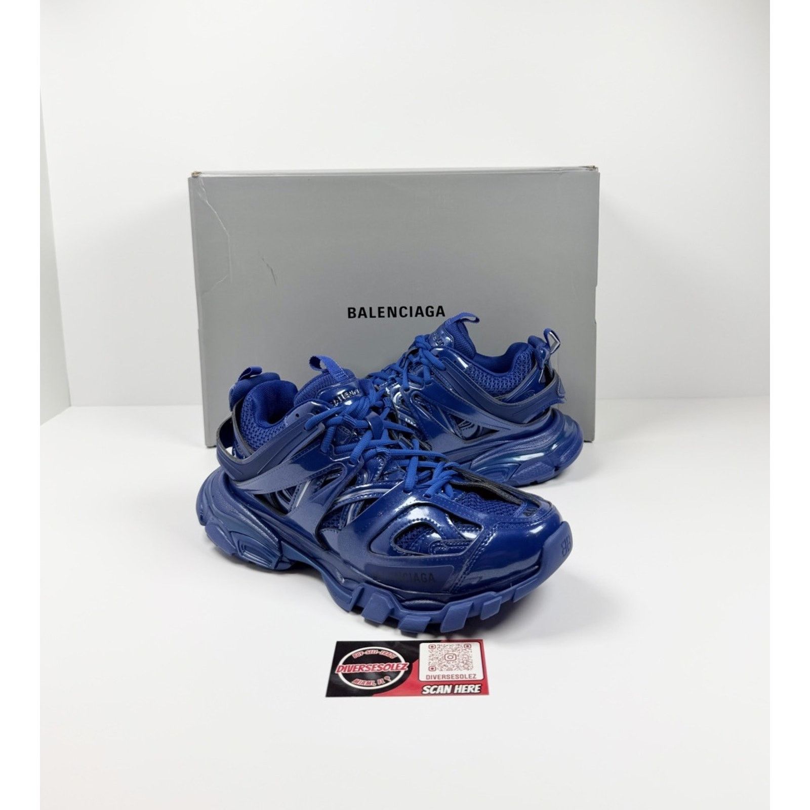 Balenciaga Size 40EU/7US - Balenciaga Track Metallic Blue NEW Size US 7 / EU 40 - 1 Thumbnail