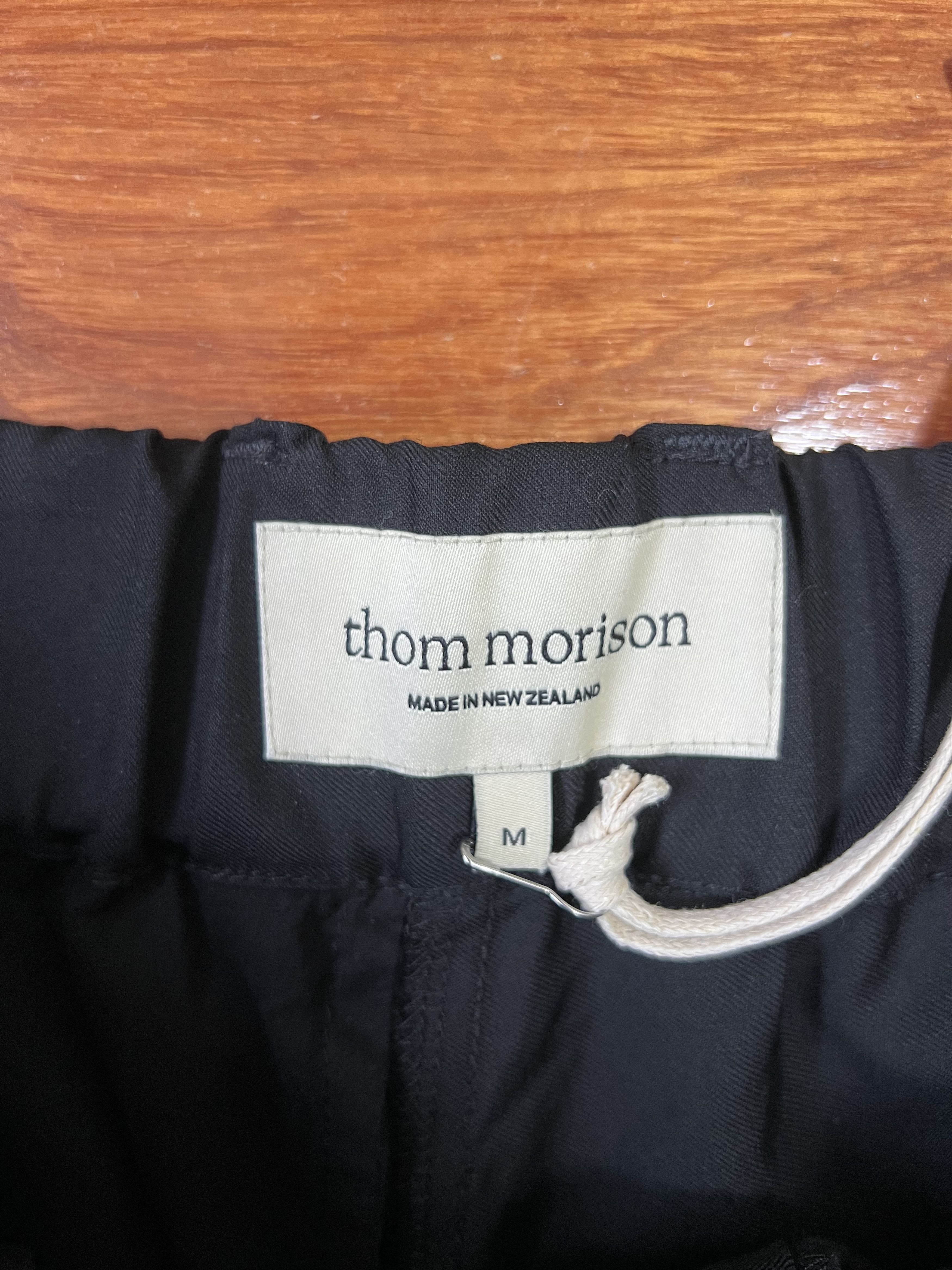 Other 💚 Thom Morison Elastic Trouser Pant Black Medium NEW Size US 32 / EU 48 - 10 Thumbnail