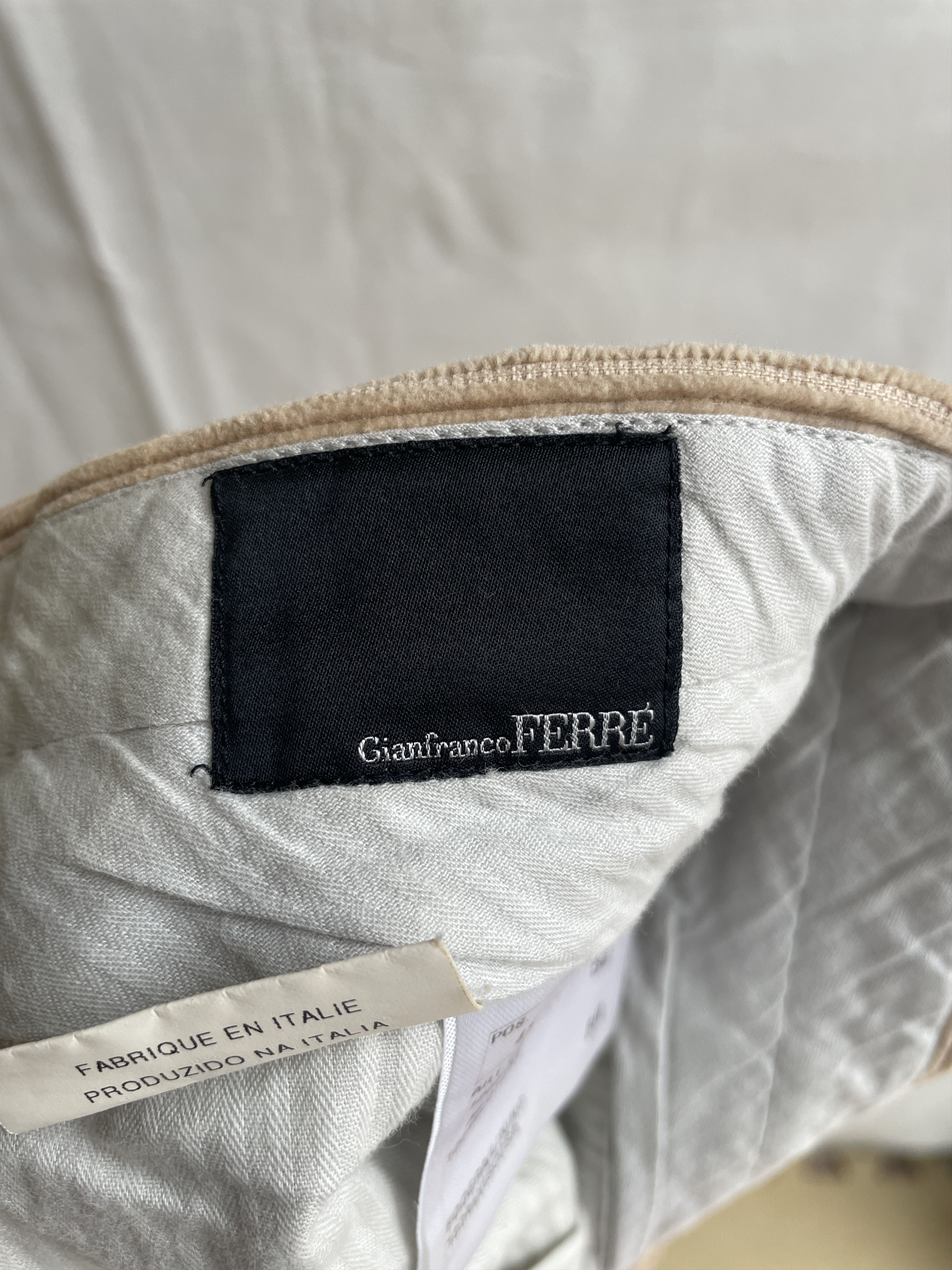 Gianfranco Ferre Gianfranco Ferre VTG Double Pleat Straight Corduroy Pants Size US 34 / EU 50 - 11 Thumbnail