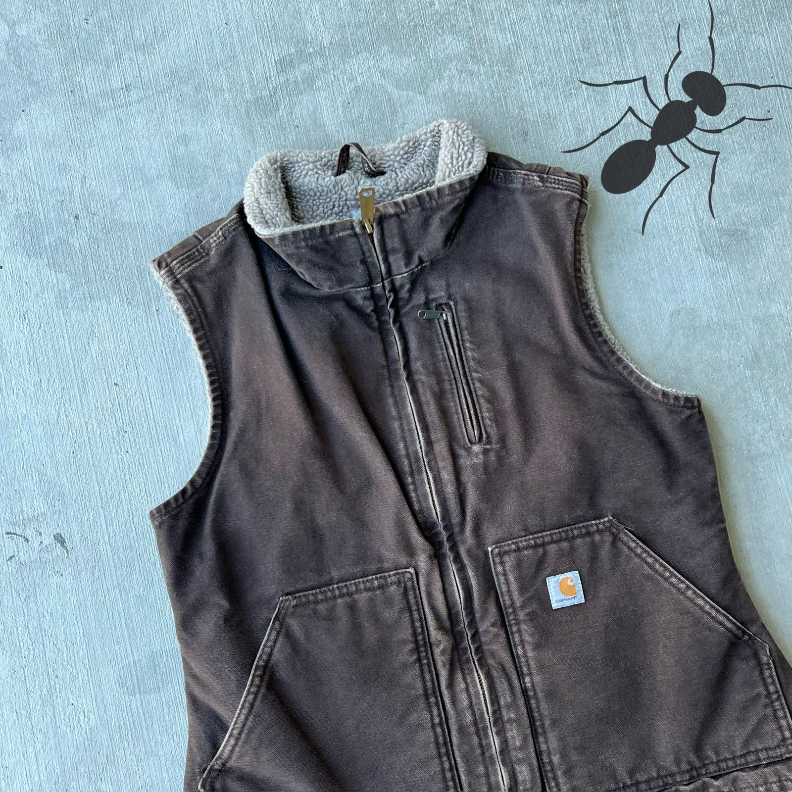 Carhartt × Vintage Carhartt WOMENS V001 brown work wear vest Size US S / EU 44-46 / 1 - 2 Thumbnail