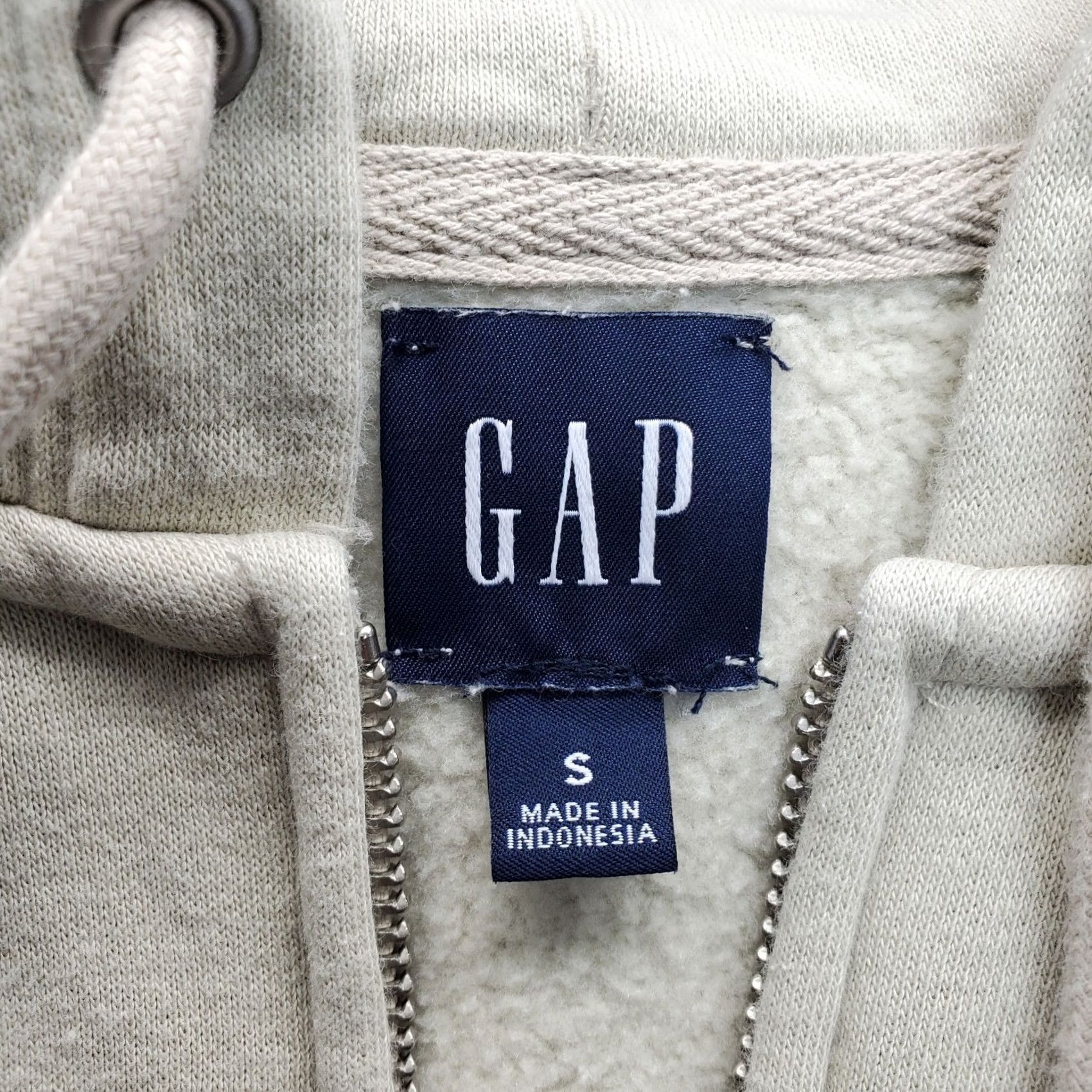 Gap Gap Hoodie Womens Small Tan Fleece Lined Embroidered Logo Long Sleeve Full Zip Shirt Mens? Size S / US 4 / IT 40 - 5 Thumbnail