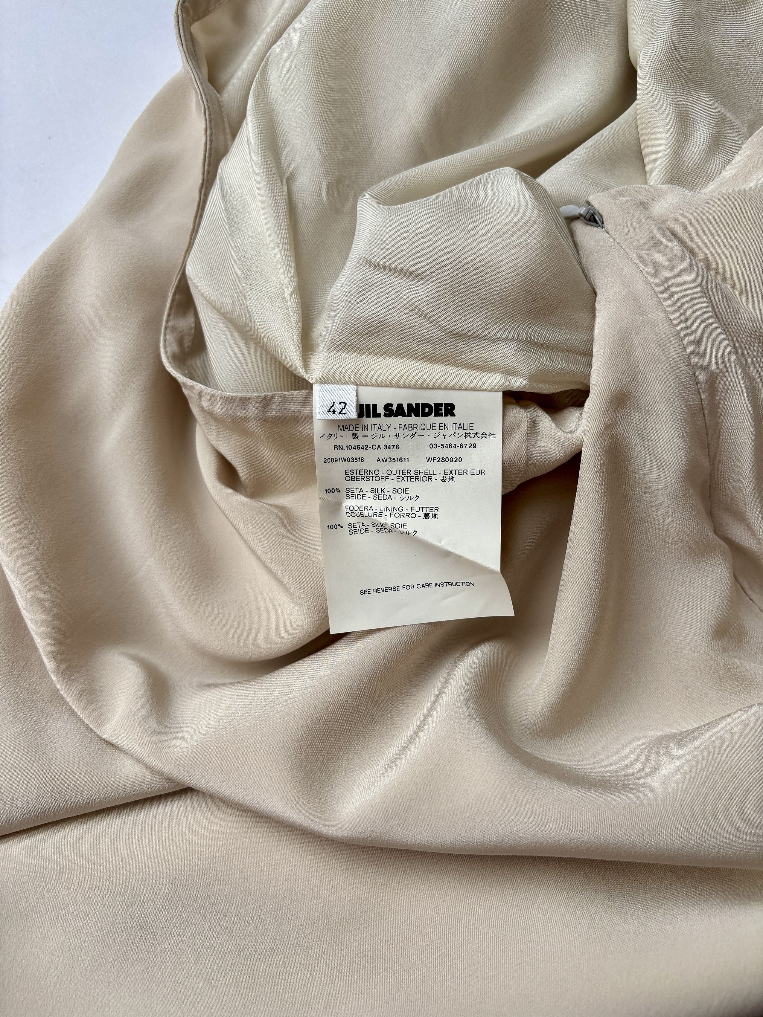 Jil Sander ⚡️QUICK SALE⚡️Jil Sander Beige Silk Skirt Size 32" / US 10 / IT 46 - 4 Thumbnail