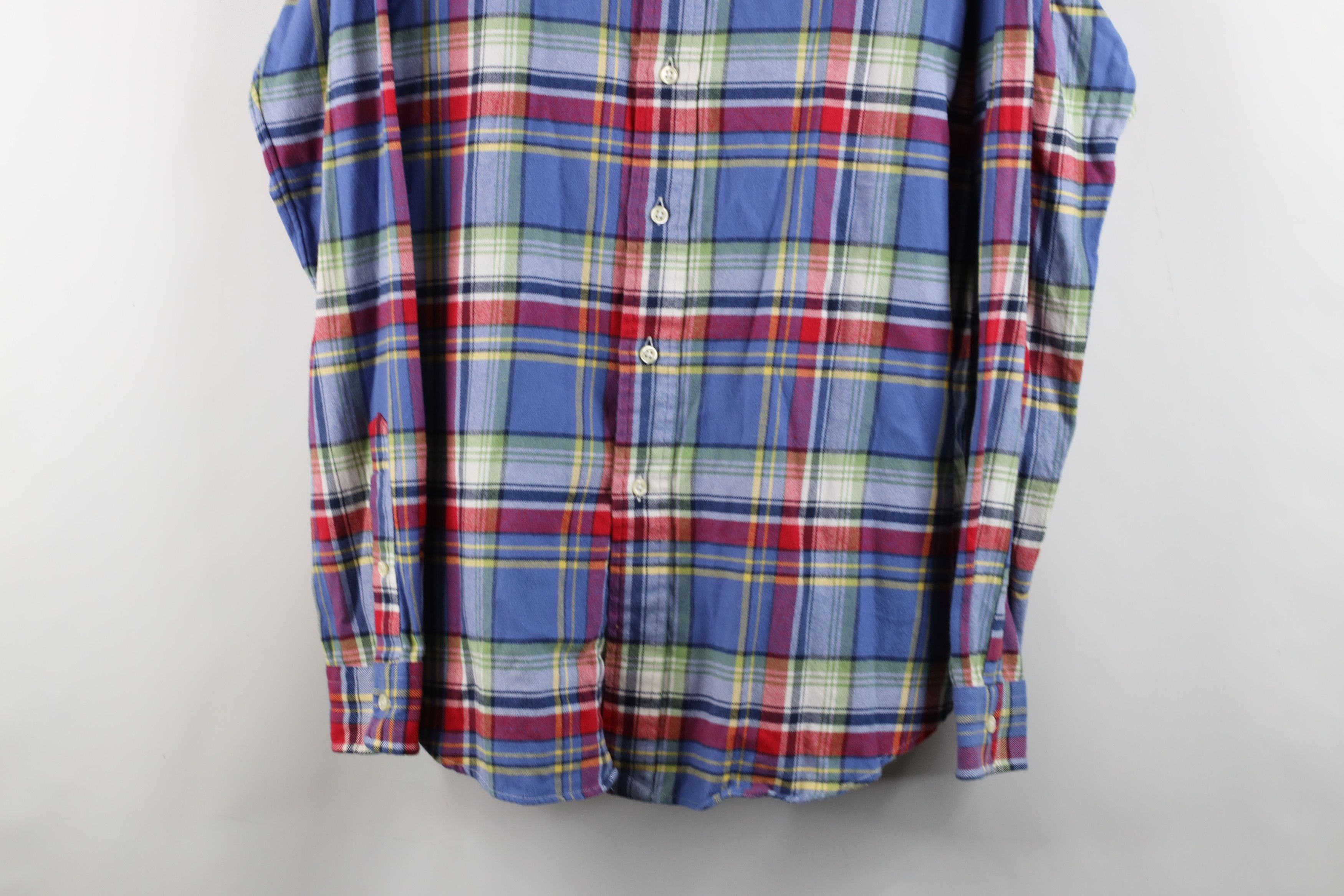 Ralph Lauren × Vintage Vintage 90s Ralph Lauren Flannel Collared Button Down Shirt Size US L / EU 52-54 / 3 - 3 Thumbnail