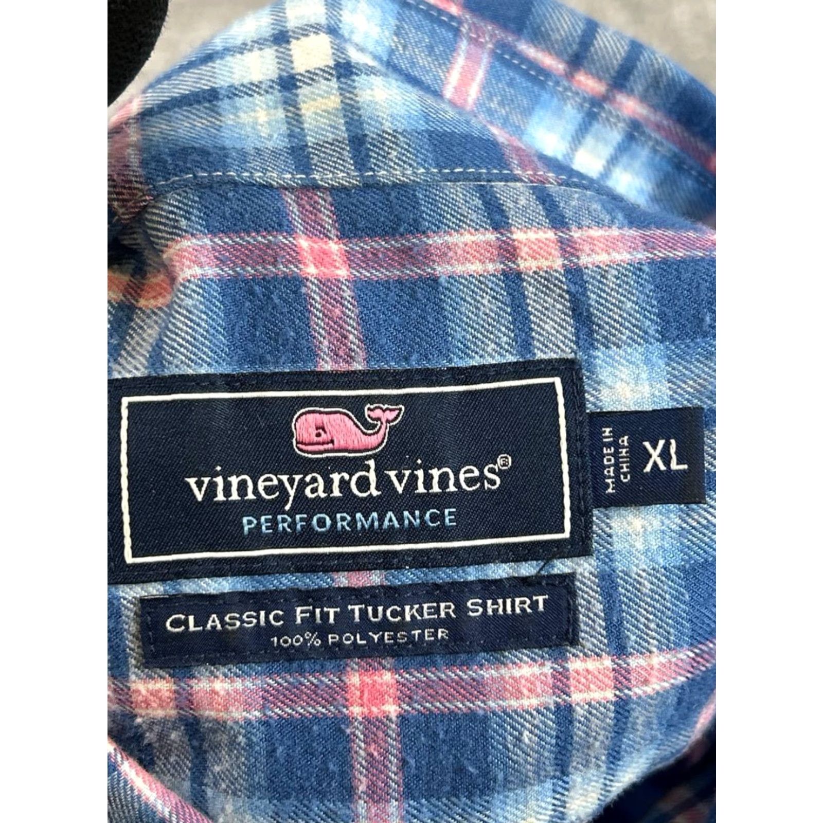 Vineyard Vines Vineyard Vines Tucker Shirt Mens XL Blue Plaid Button Up Size US XL / EU 56 / 4 - 3 Thumbnail