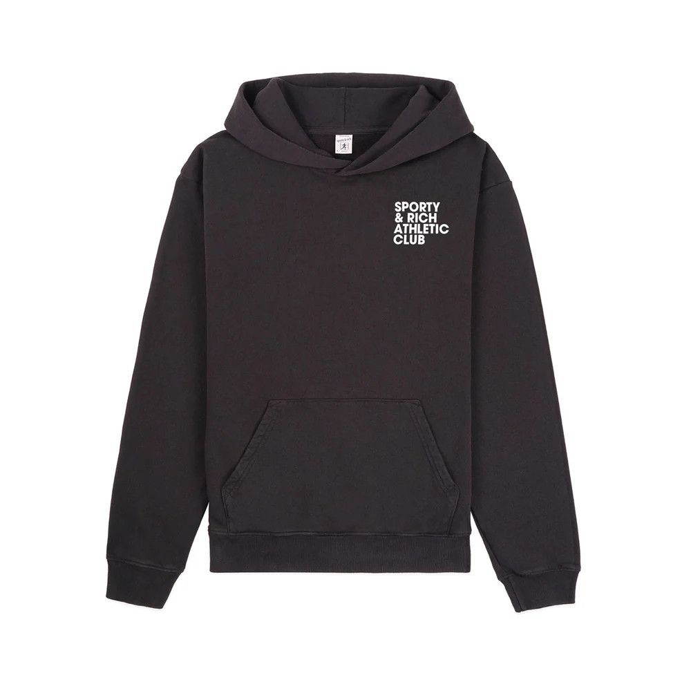 Sporty & Rich o1mle0525 Exercise Often Hoodie in Faded Black Size S / US 4 / IT 40 - 1 Thumbnail