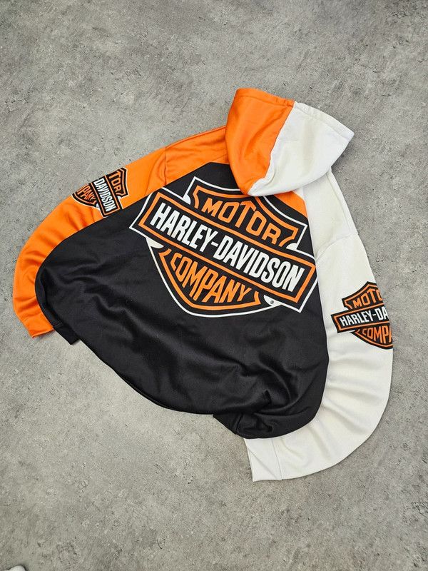 Harley Davidson × Vintage Boxy oversize blouse ZIP Harley Davidson Hoodie Rap size XL Size US XL / EU 56 / 4 - 2 Thumbnail