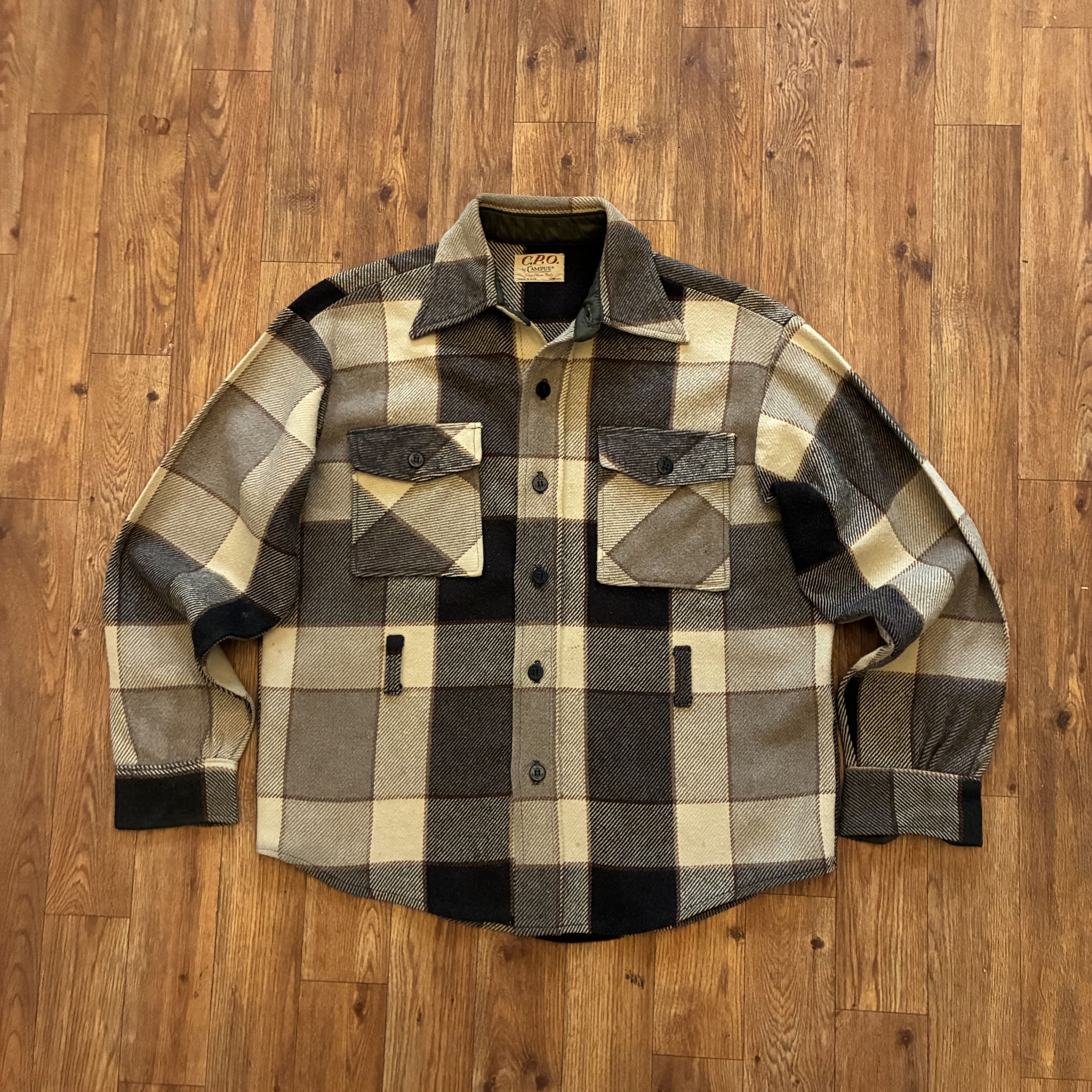 Other Wool CPO Shirt Plaid Vintage Campus 60s Size US M / EU 48-50 / 2 - 1 Thumbnail