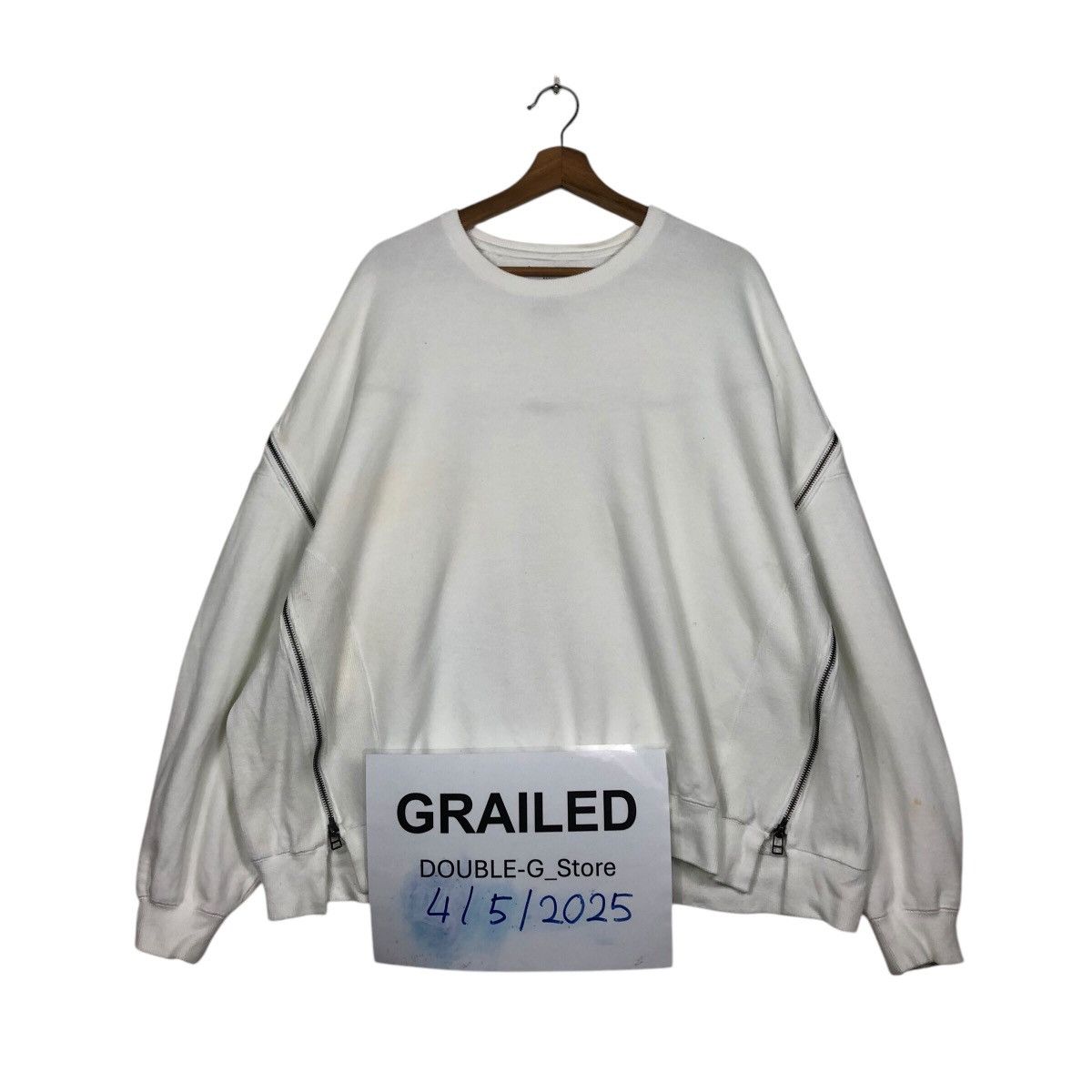 Facetasm × Japanese Brand × Seditionaries 📌Rich White Sweatshirt Facetasm Japan Small Parts Zipper Size US M / EU 48-50 / 2 - 1 Thumbnail