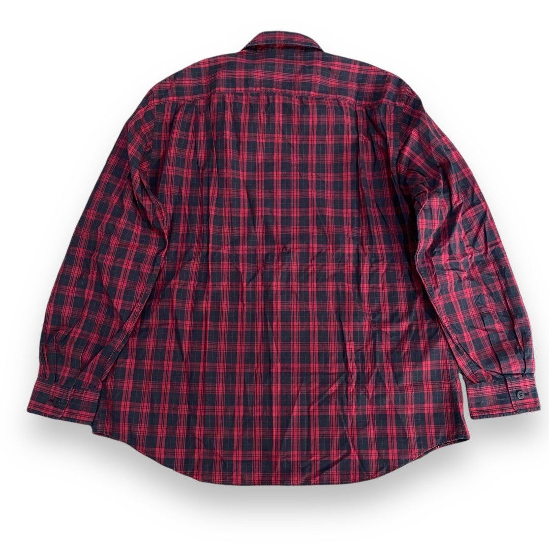Issey Miyake ISSEY MIYAKE Men Red Plaid Patchwork Shirt Size US M / EU 48-50 / 2 - 2 Thumbnail