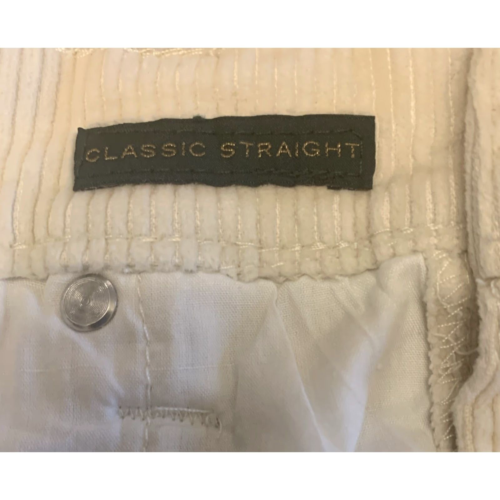 Ralph Lauren VINTAGE Lauren Ralph Lauren Pants Corduroy 32x28.5 Straight Pockets Stretch White 10P Regular Womens Boys Girls Mens Size 24" / US 00 / IT 34 - 6 Thumbnail