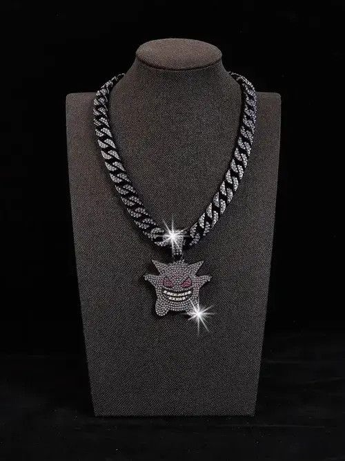Japanese Brand Pokemon Purple Ice Cuban Necklace Size ONE SIZE - 2 Thumbnail