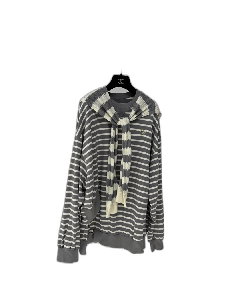 Anonymous Club Striped Shawl Sleeve Top Size M Size M / US 6-8 / IT 42-44 - 1 Thumbnail