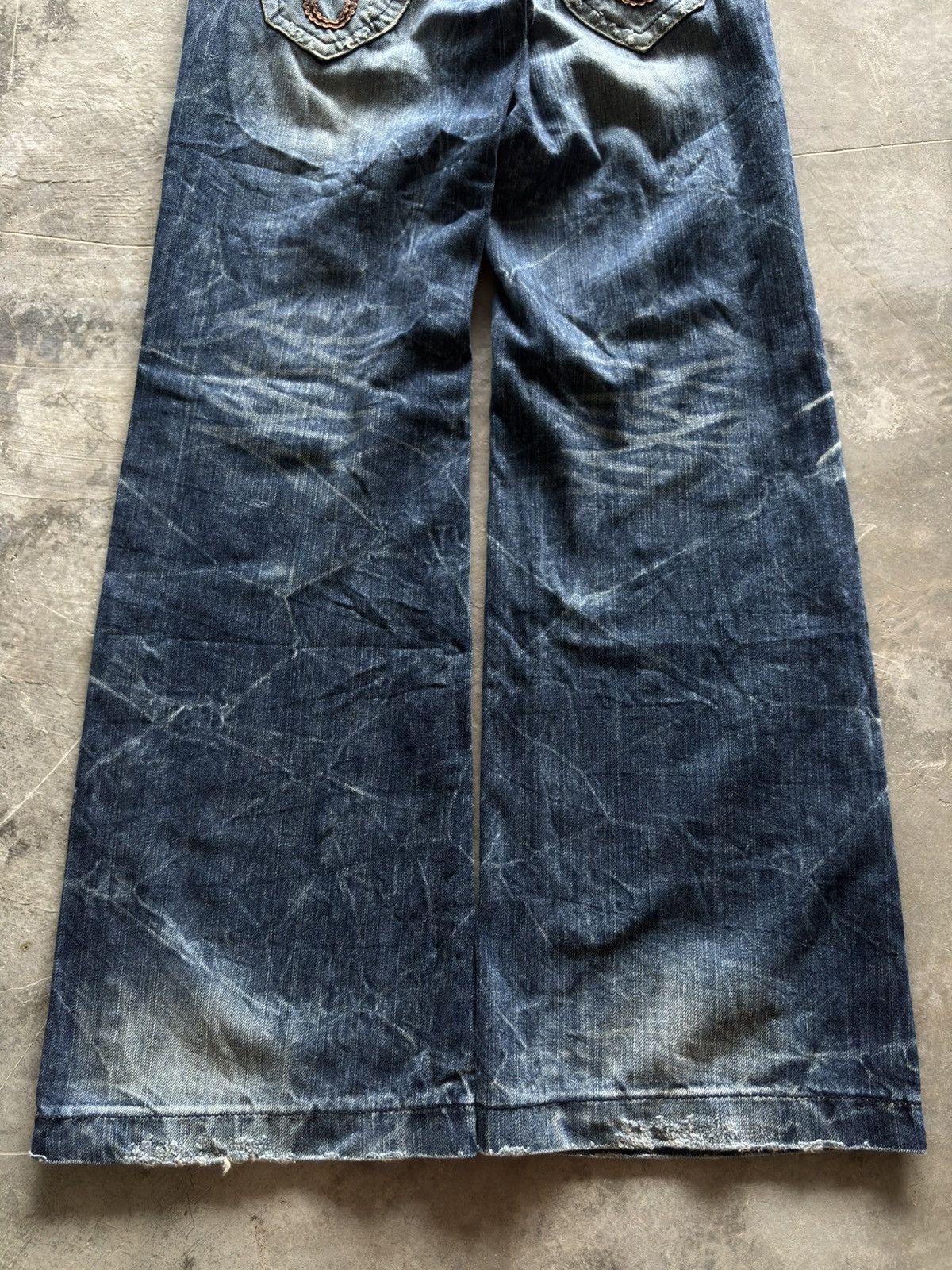 If Six Was Nine RED PEPPER super flare japanese denim washed low rise punk Size US 30 / EU 46 - 20 Thumbnail