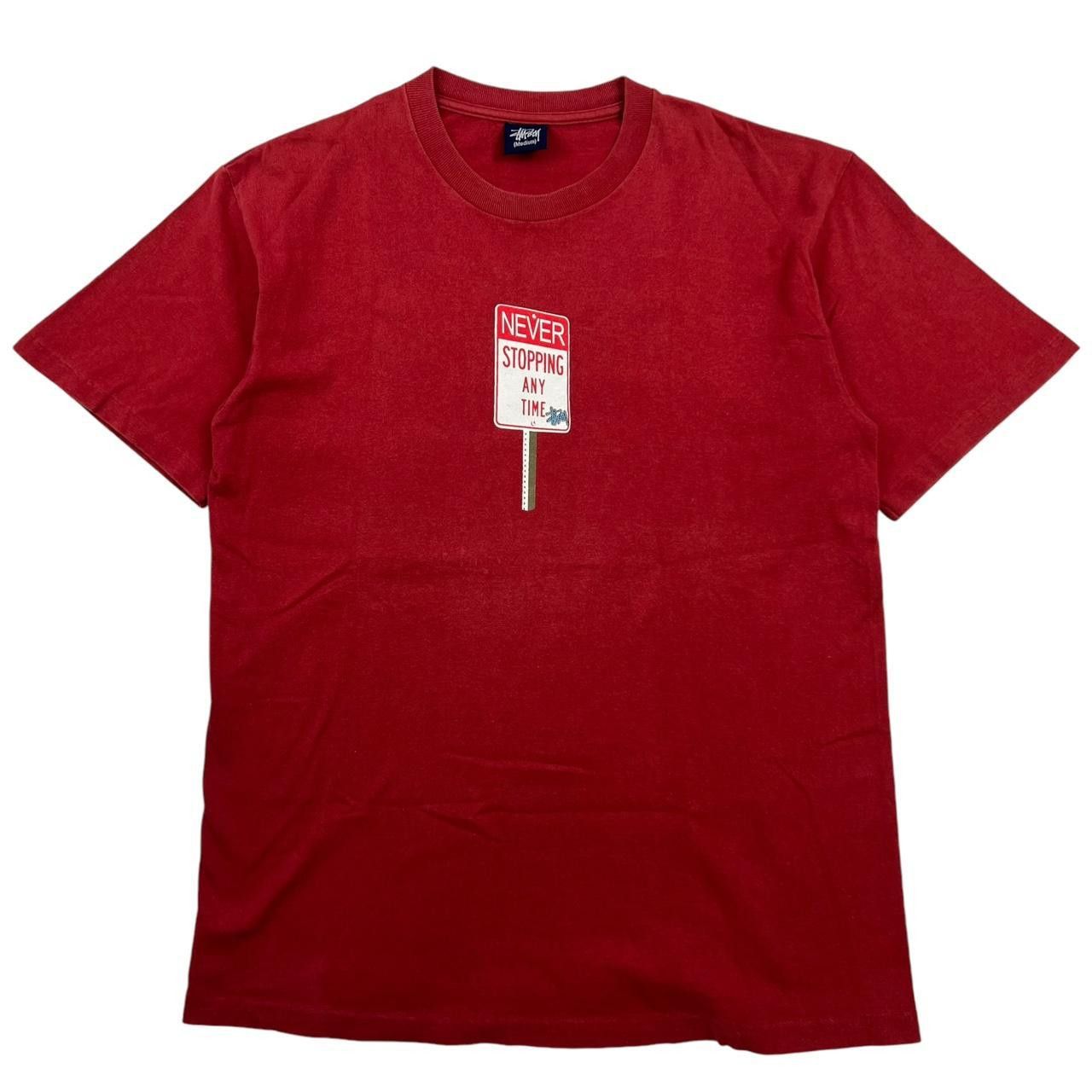 Stussy Vintage Stussy Stop Sign T-shirt Red - Medium Size US M / EU 48-50 / 2 - 1 Thumbnail