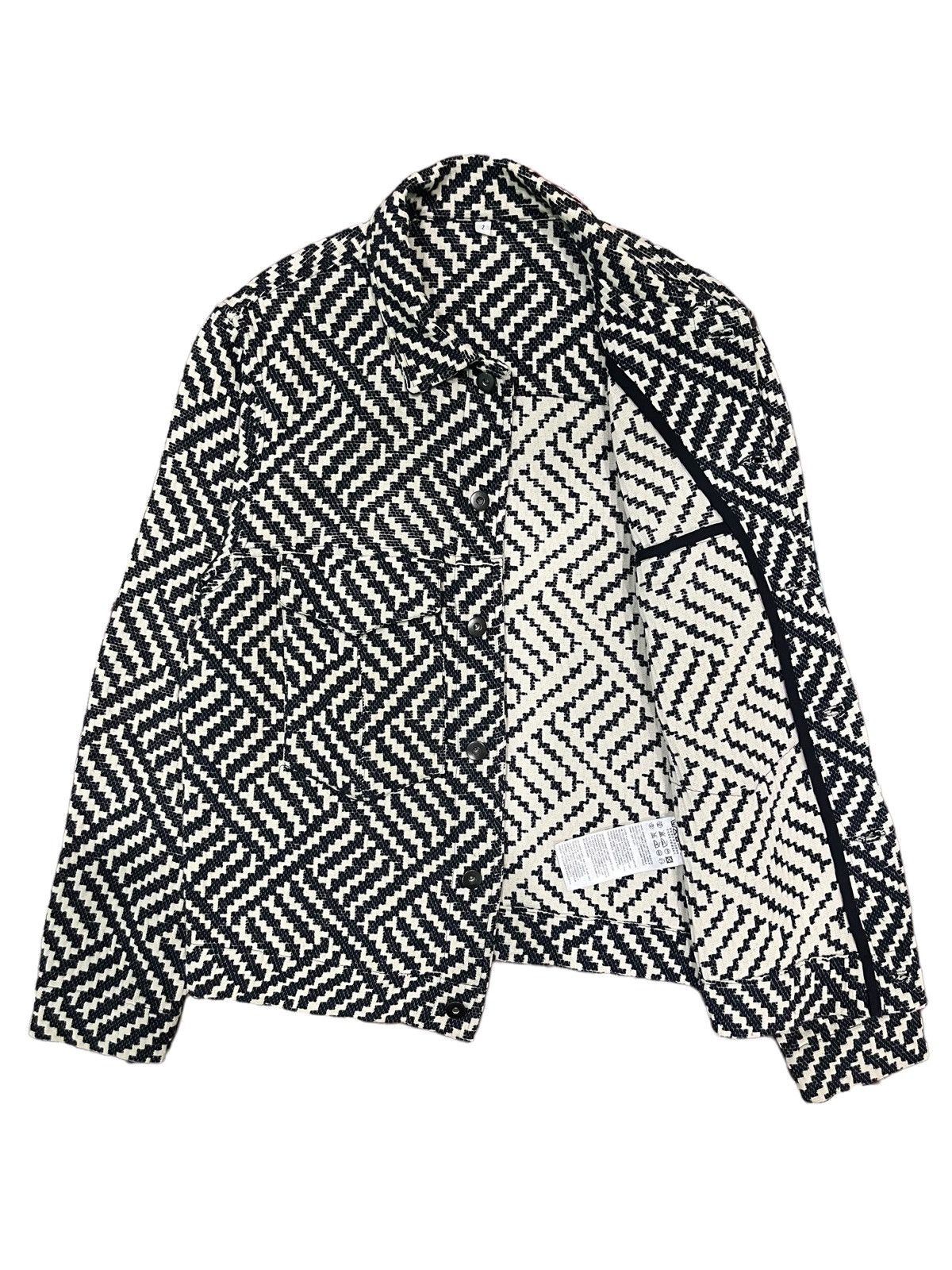 Japanese Brand Japanese Brand Double Pocket Zig Zag Pattern Crochet Jacket Size US M / EU 48-50 / 2 - 9 Thumbnail