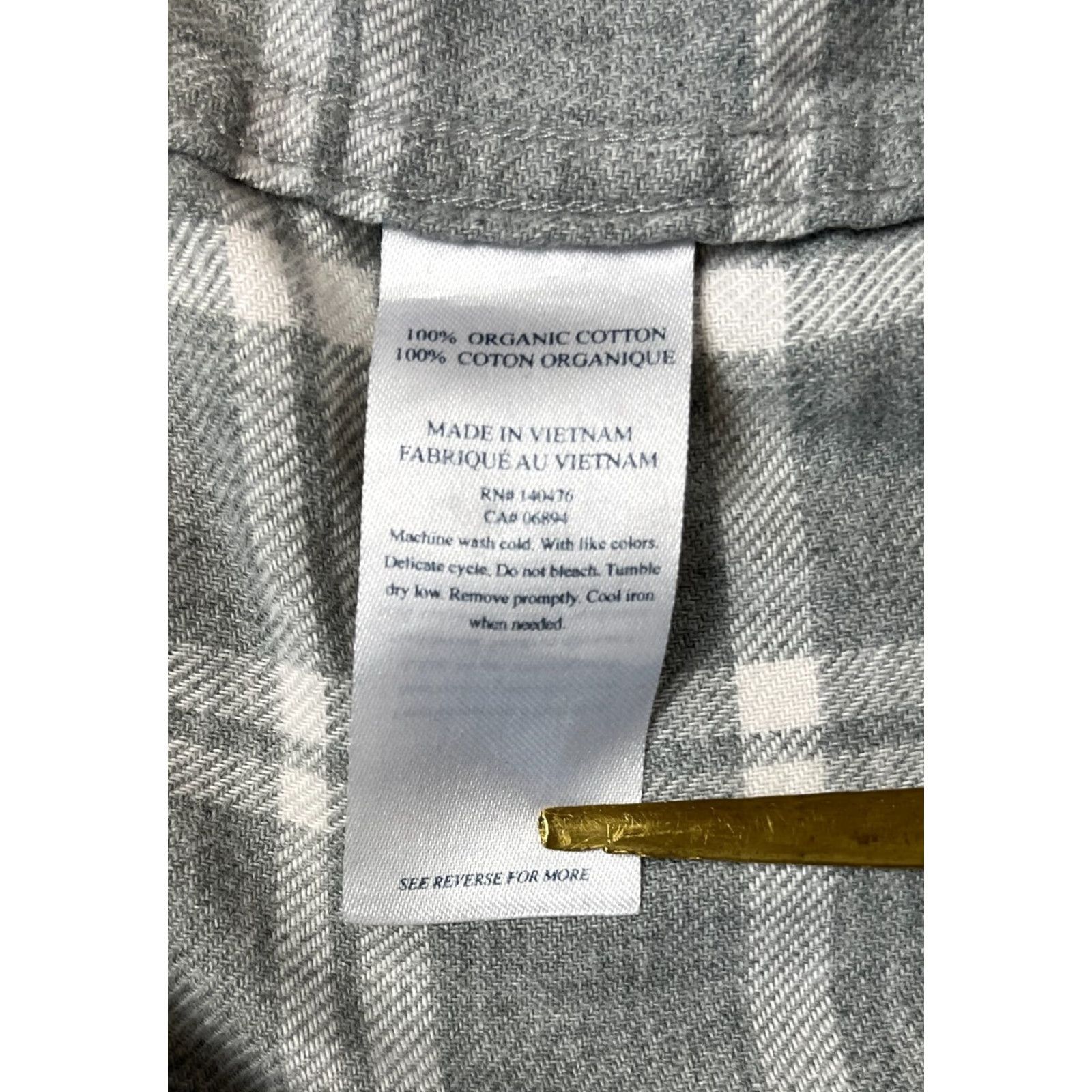 Faherty Faherty Button-Up Plaid Flannel Shirt XL Gray Cotton Organic (Men) Size US XL / EU 56 / 4 - 7 Thumbnail