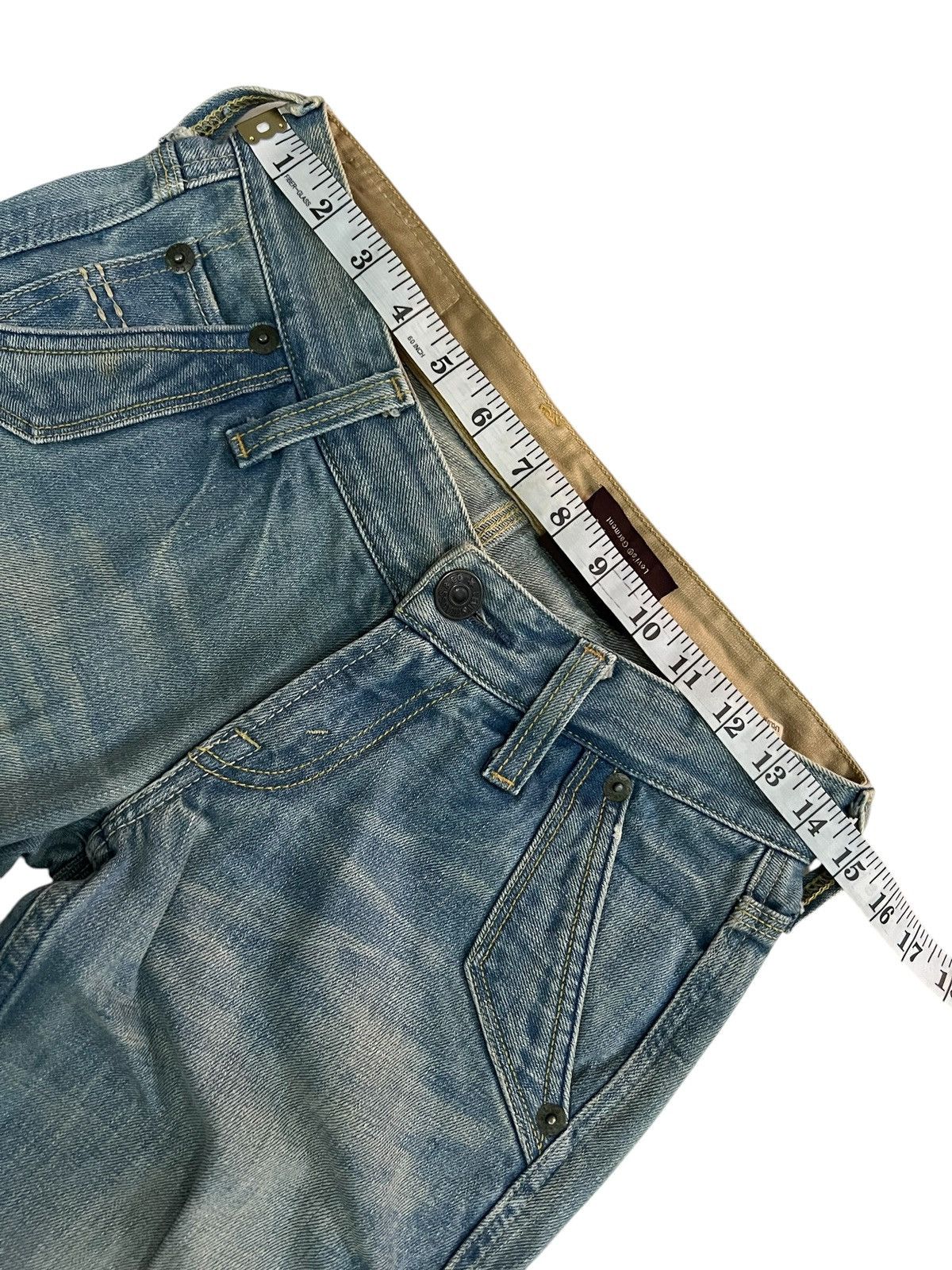 Levi's × Levi's Vintage Clothing 🌈90’s Style Levis Lot 907 Distress Mud Wash Flare Jean Japan Size US 28 / EU 44 - 17 Thumbnail