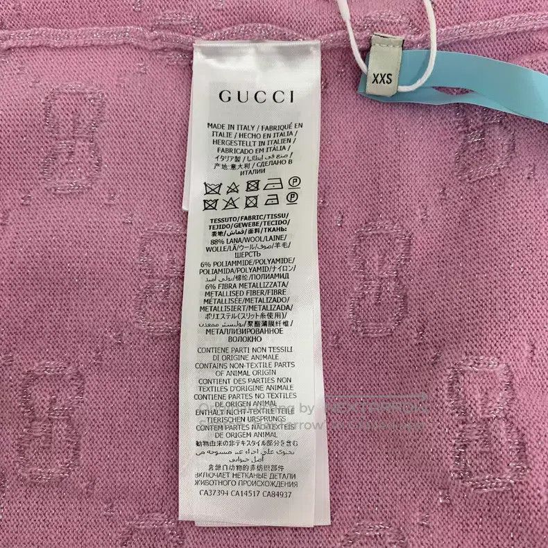 Gucci Gucci Pink logo jacquard full-print wool lapel single-brea Size XXS / US 00 / IT 34 - 6 Thumbnail