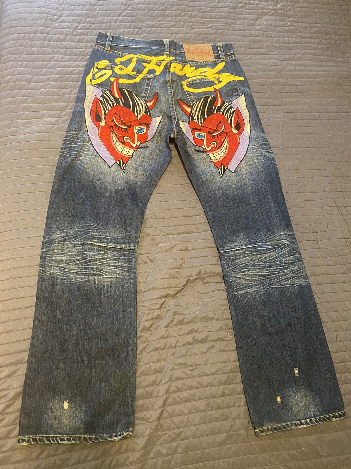 Christian Audigier One of a kind Devil Ed Hardy jeans 32 Size US 32 / EU 48 - 2 Thumbnail