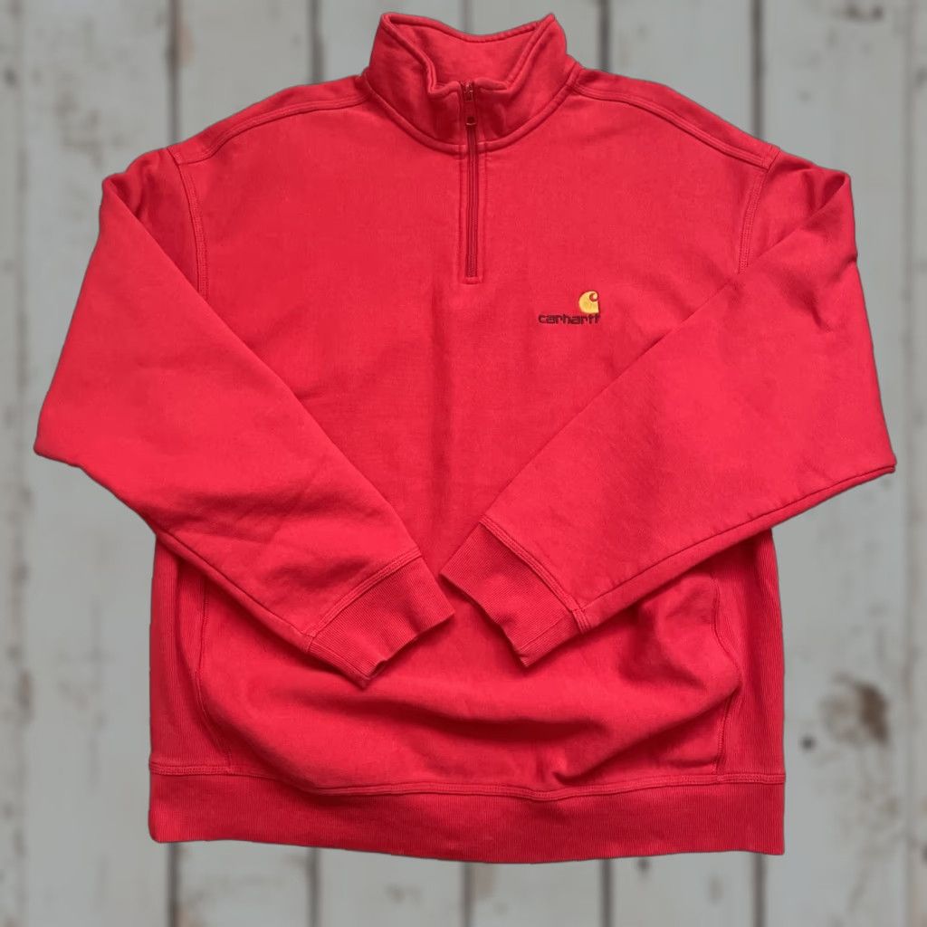 Carhartt Wip Carhartt WIP Work In Progress 1/2 Zip American Script Sweater Skate Men’s XXL Unisex Adults Pullover Cotton Blend 1/2 Zip WIP Workwear Size US XXL / EU 58 / 5 - 1 Thumbnail