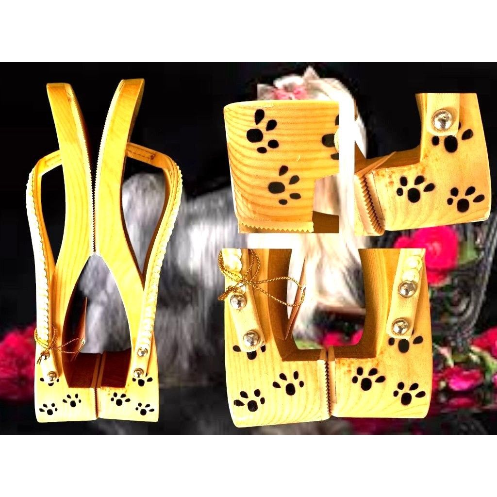 Other Woodies Yorkie Sandals Size 6 Heels Paw Print Throngs Long H Size US 6 / IT 36 - 6 Thumbnail