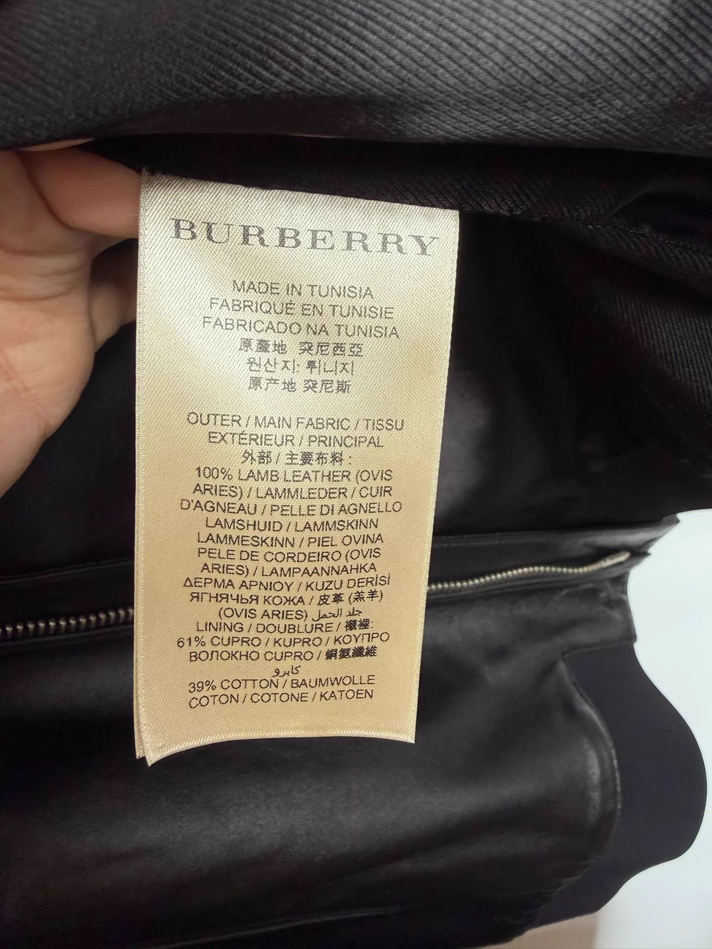Burberry Burberry Black Lambskin Leather Jacket 52 Size US L / EU 52-54 / 3 - 8 Thumbnail