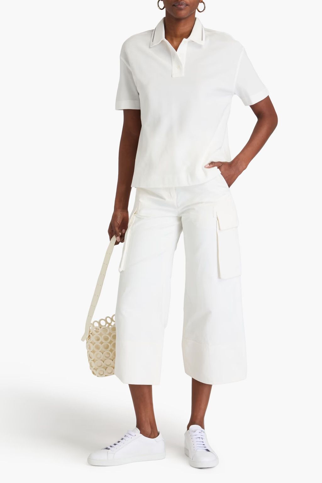 Brunello Cucinelli o1y0825 Polo Shirt in White Size XL / US 12-14 / IT 48-50 - 2 Thumbnail