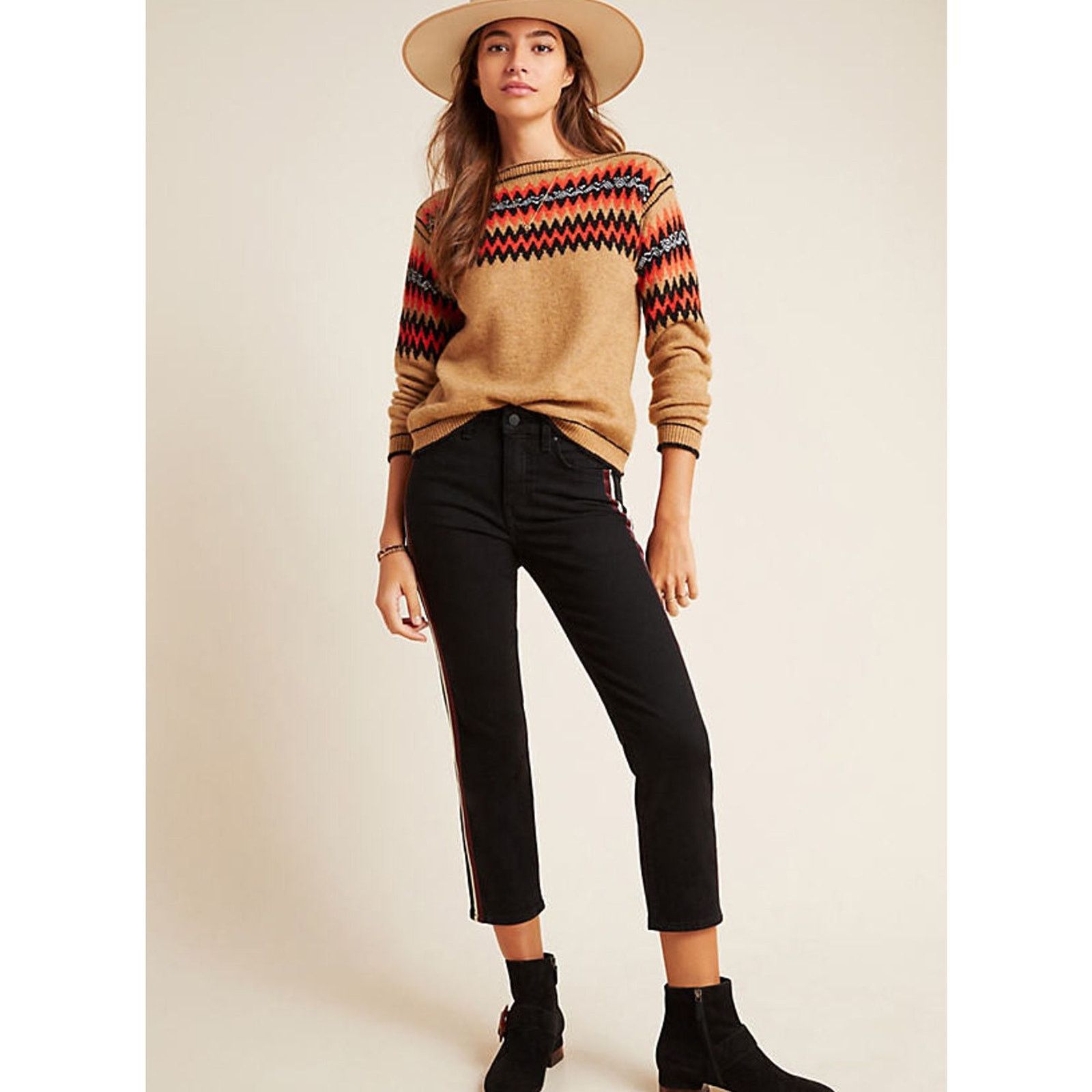 Anthropologie New Anthropologie Darria Striped Trousers by Velvet $198 26 Size 26" / US 2 / IT 38 - 1 Thumbnail