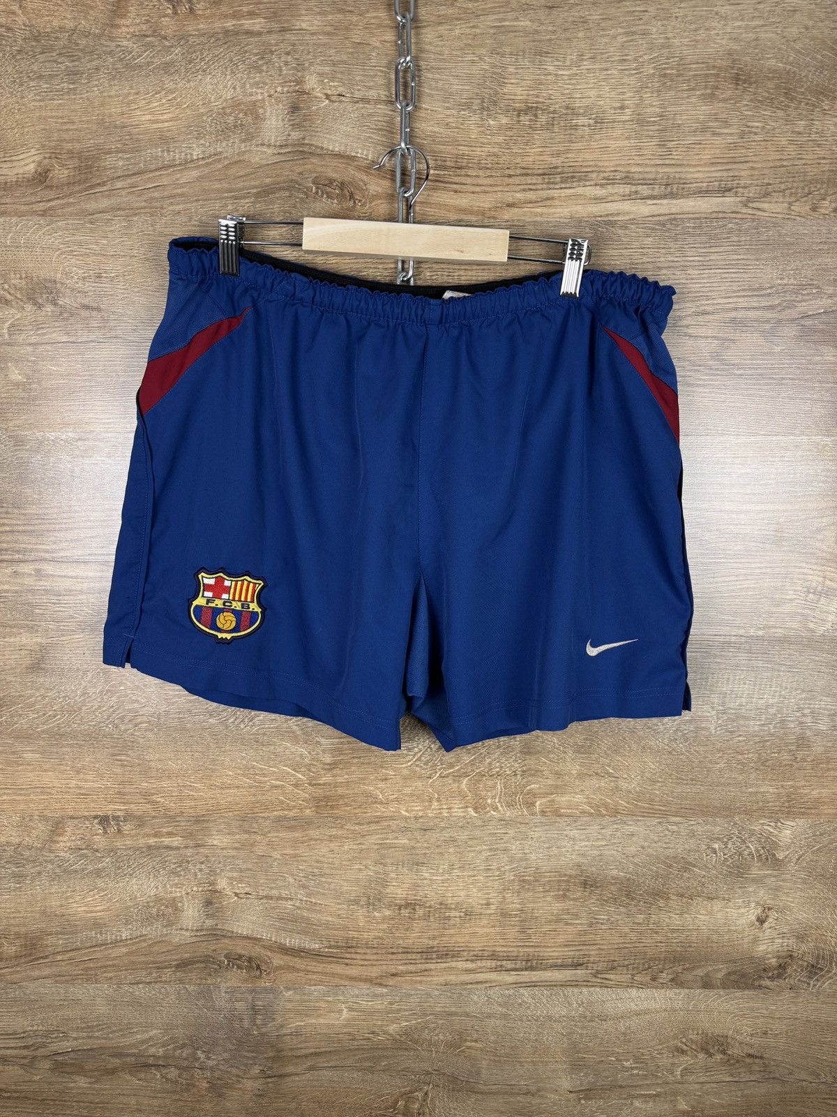 Nike Mens Vintage Nike FC Barcelona soccer shorts training Size US 34 / EU 50 - 1 Thumbnail