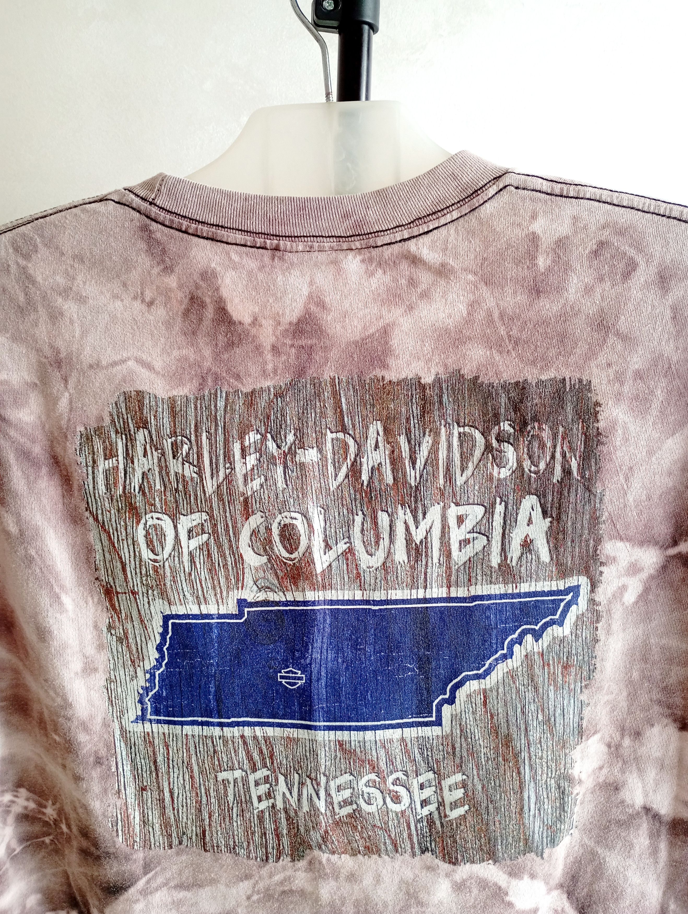 Harley Davidson Vtg Harley Davidson Of Columbia Tennessee Tshirt Tye dyed Size US L / EU 52-54 / 3 - 6 Thumbnail