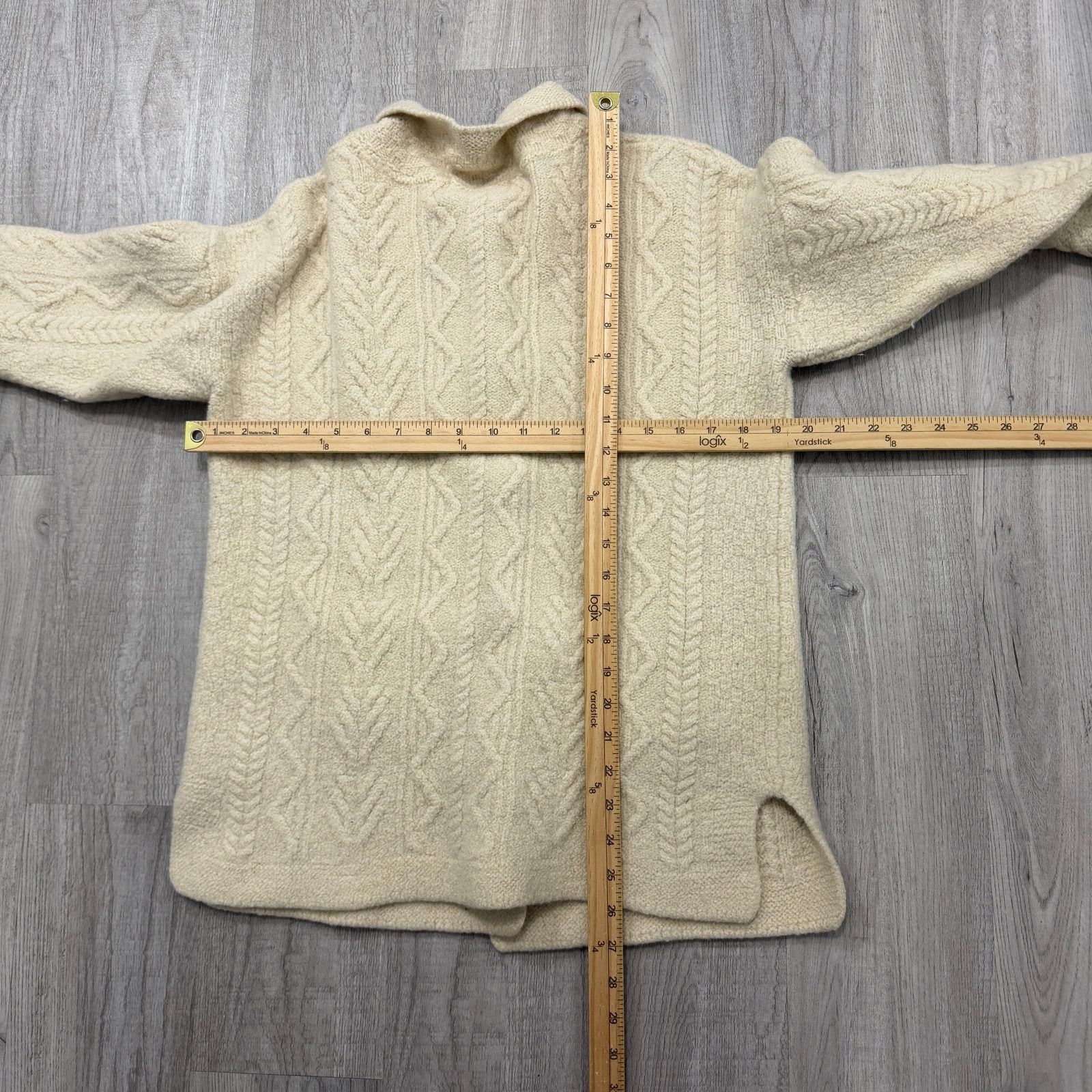 Vintage Original Aran Co Knit Coat Cardigan Sweater Women's Small Size S / US 4 / IT 40 - 10 Thumbnail