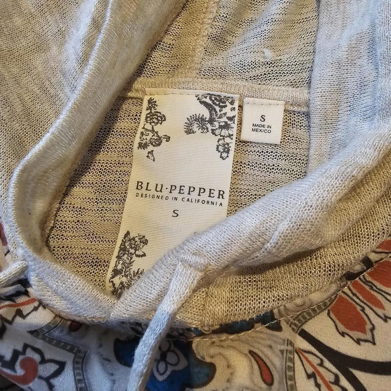 Designer Blu Pepper Women's Boho Style Sheer Hoodie Size S / US 4 / IT 40 - 6 Thumbnail