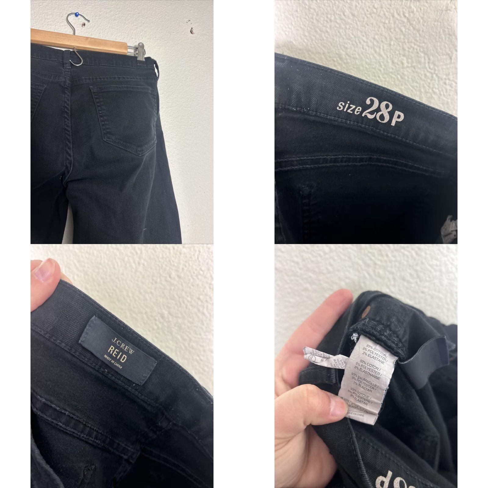 J.Crew J.CREW Reid Pants Black Womens Petite 28 Chino 30x28 Size 28" / US 6 / IT 42 - 9 Thumbnail