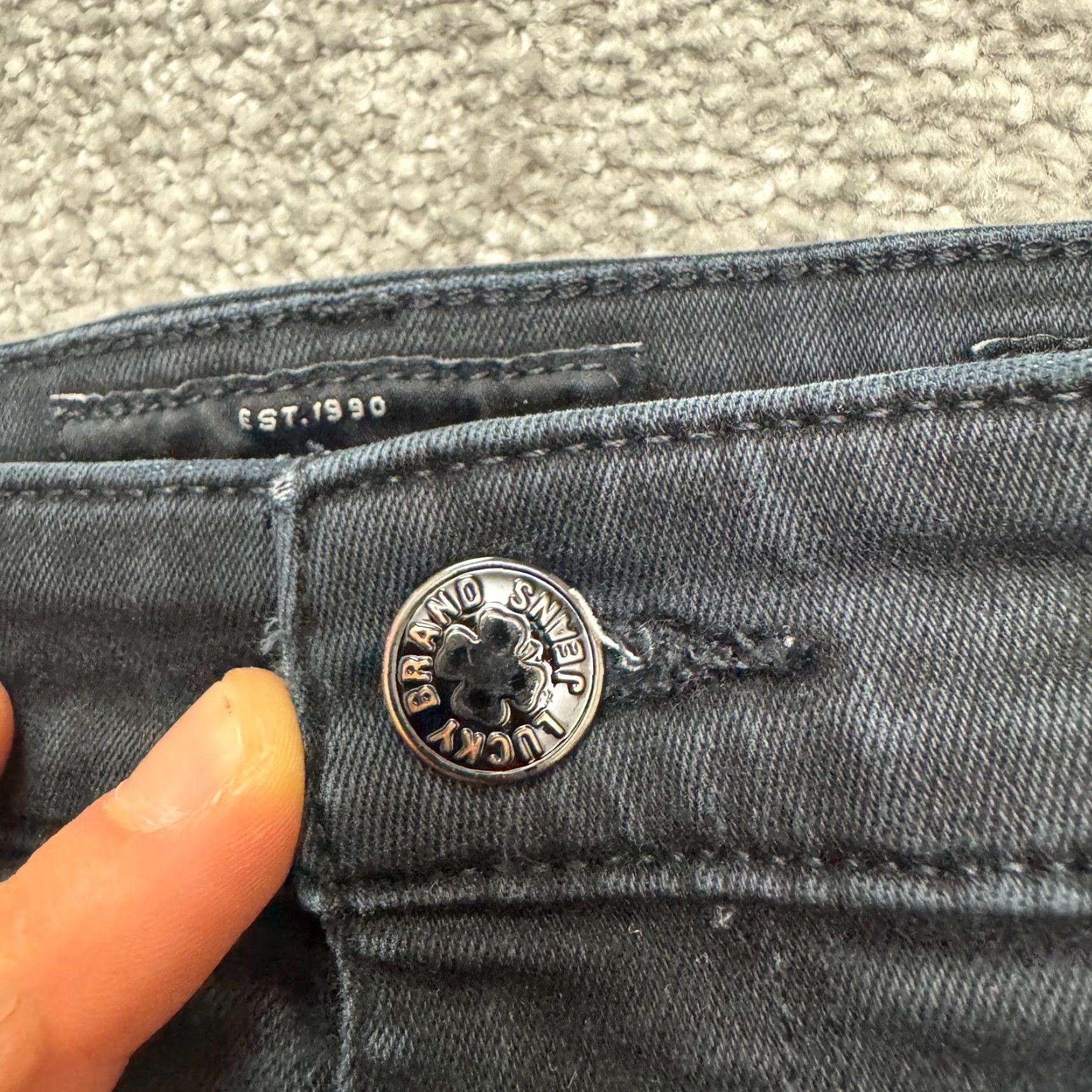 Lucky Brand VINTAGE Lucky Brand Windwill AVA Skinny Denim Jeans Womens 12 High Rise Black 31x28 Size 34" / US 12 / IT 48 - 5 Thumbnail