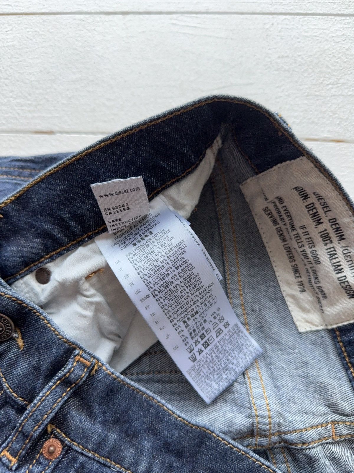 Diesel × Japanese Brand Rare Diesel Industries Slim Distressed Denim Jeans Size US 30 / EU 46 - 14 Thumbnail