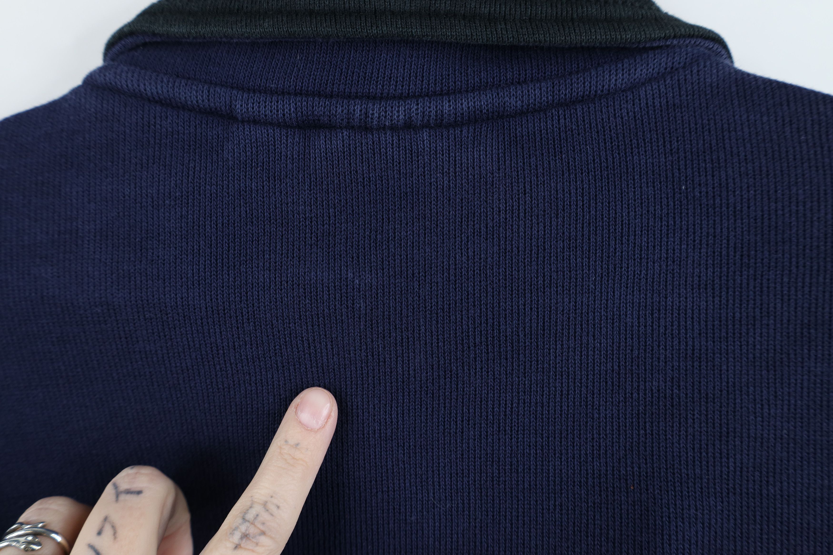 Lacoste Lacsote Logo Ribbed Knit Half Zip Pullover Sweater Blue Size US XXL / EU 58 / 5 - 12 Thumbnail