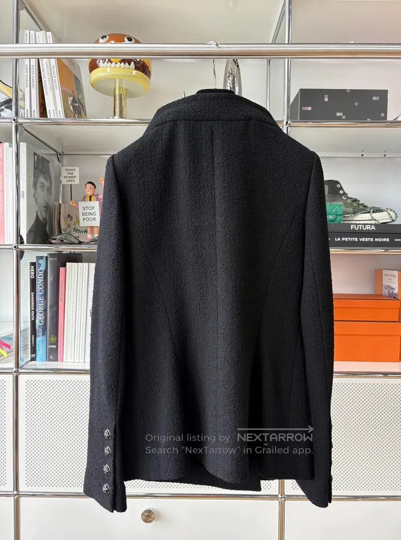 Chanel Chanel Black double-breasted stand-up collar wool tweed ja Size XXS / US 00 / IT 34 - 3 Thumbnail