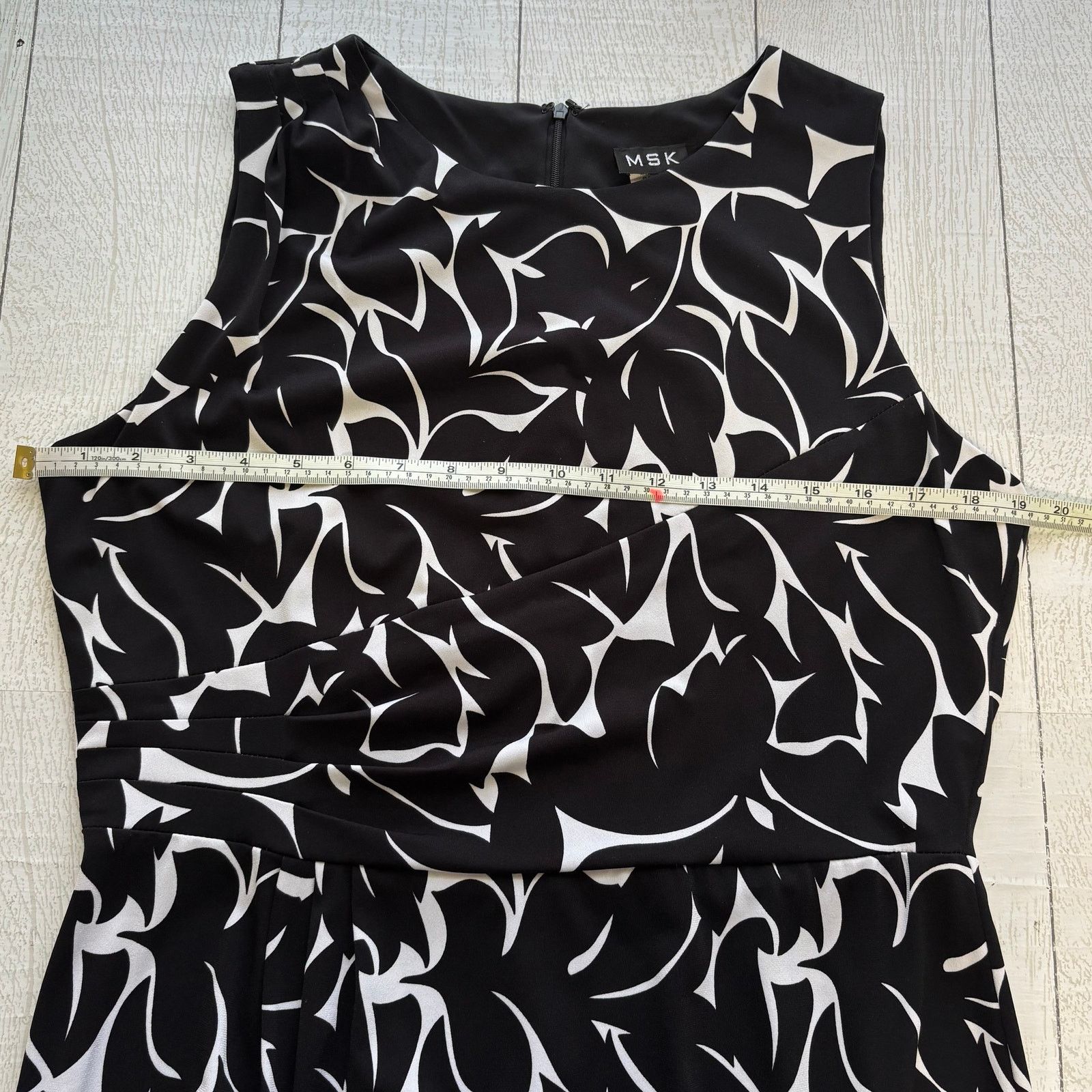 Other MSK Black White Abstract Print Sleeveless Sheath Dress 14 Size XL / US 12-14 / IT 48-50 - 5 Thumbnail